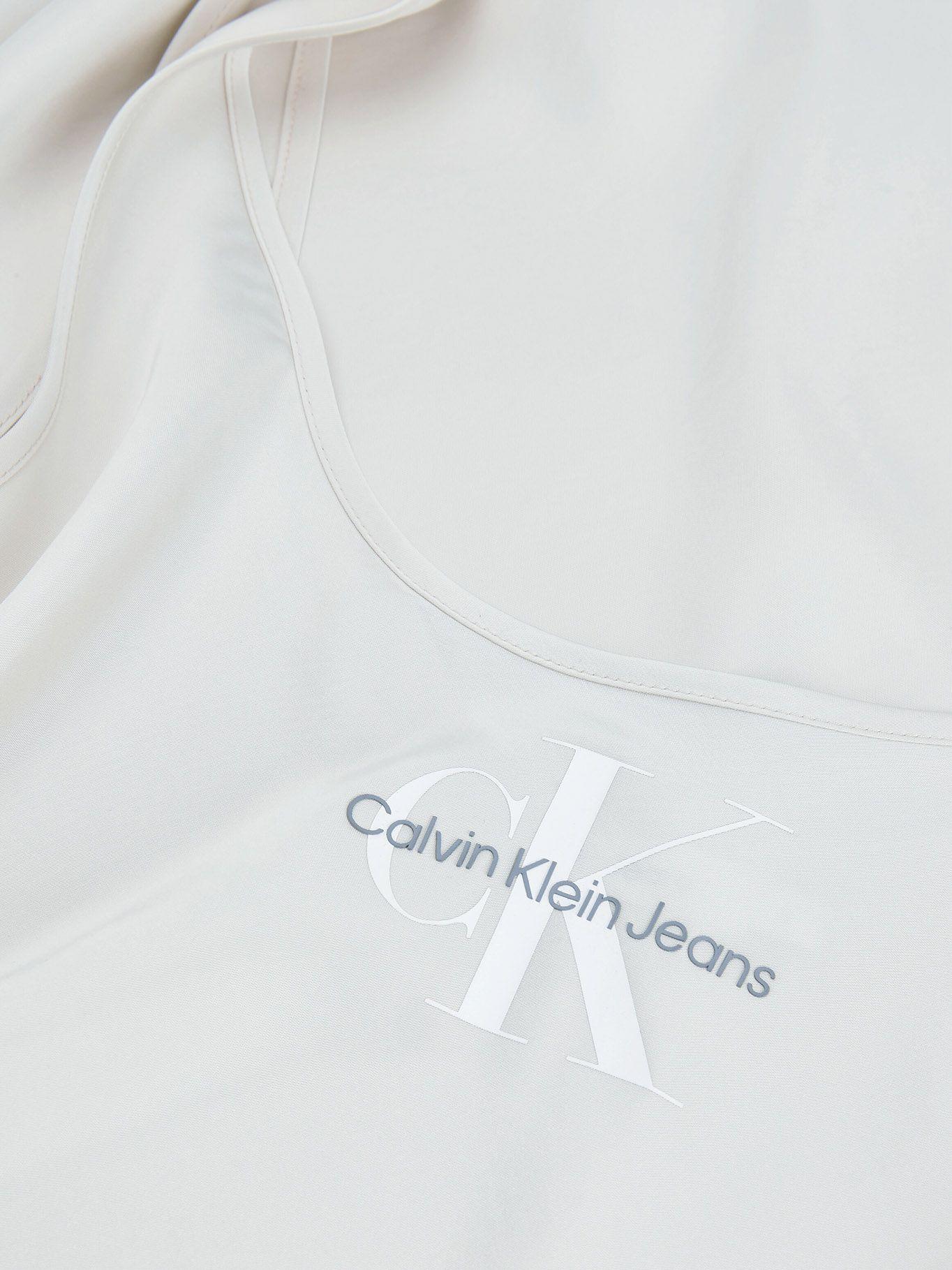Vestido Monogram Satin Crema Calvin Klein-5