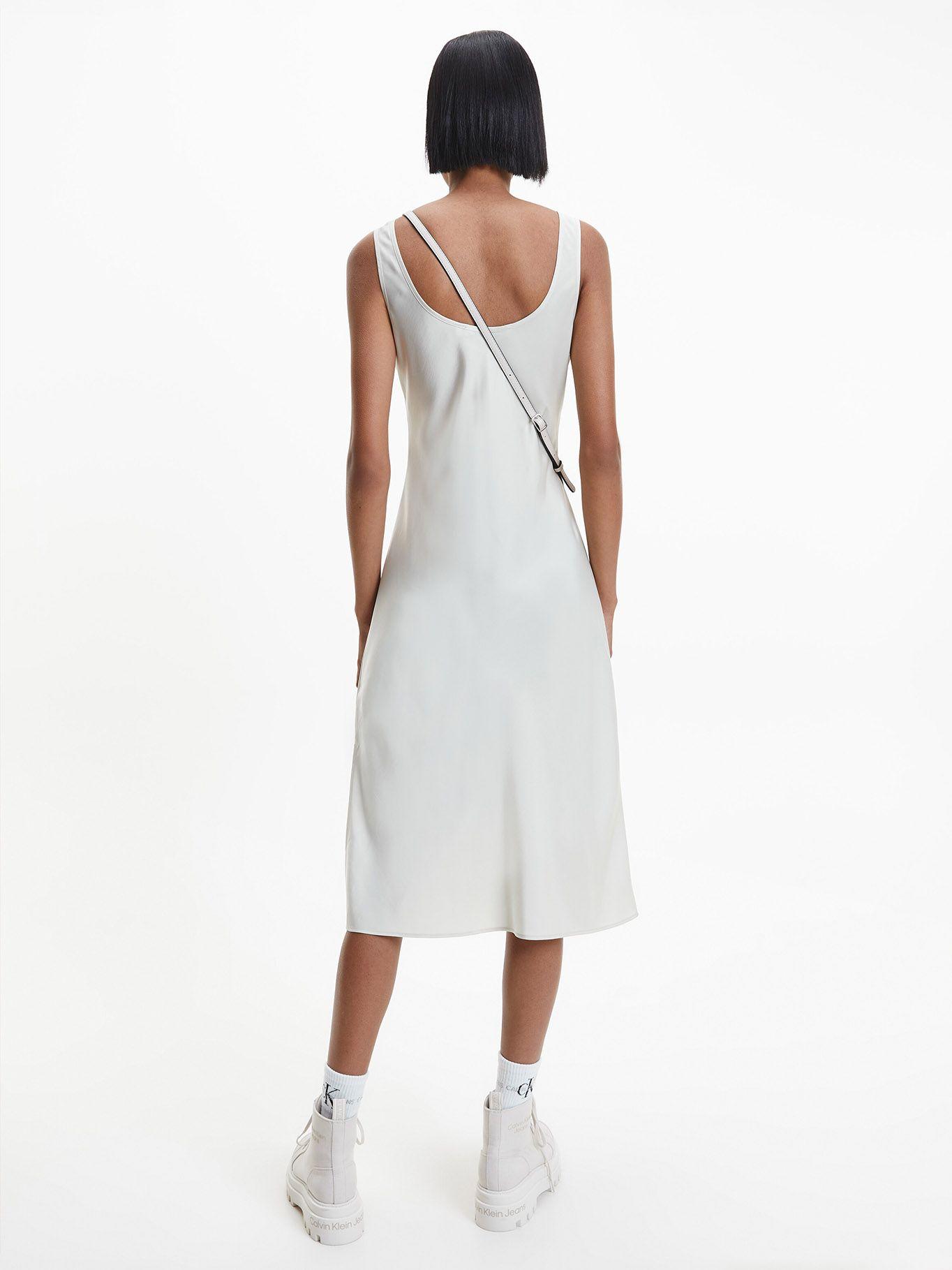 Vestido Monogram Satin Crema Calvin Klein-1