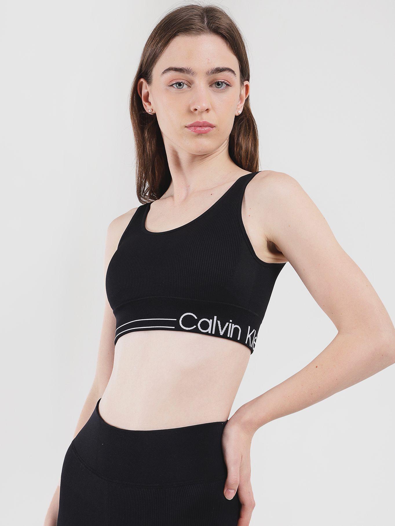 Bralette Medium Impact Thick Negro Calvin Klein-0