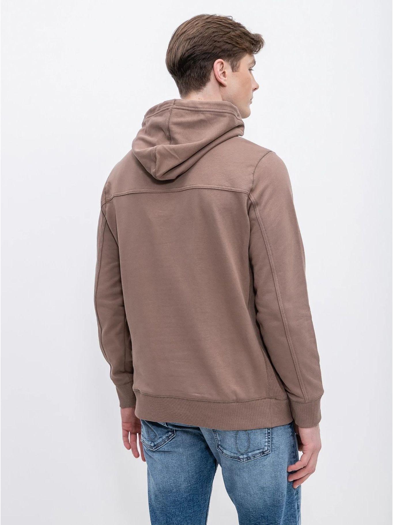 Sudadera de algodón orgánico con capucha Café Calvin Klein-2