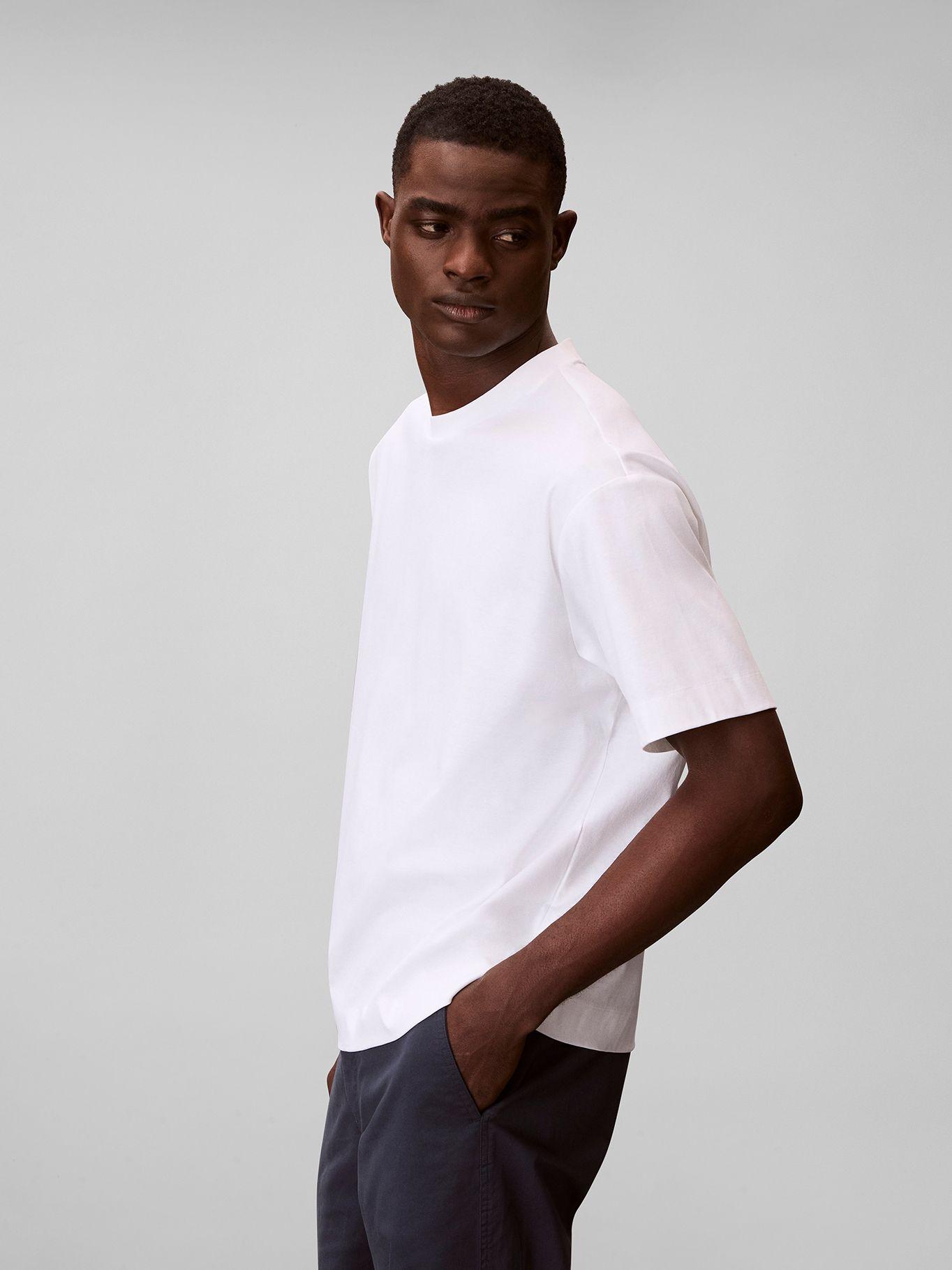 Polera Premium Interlock Blanco Calvin Klein-4