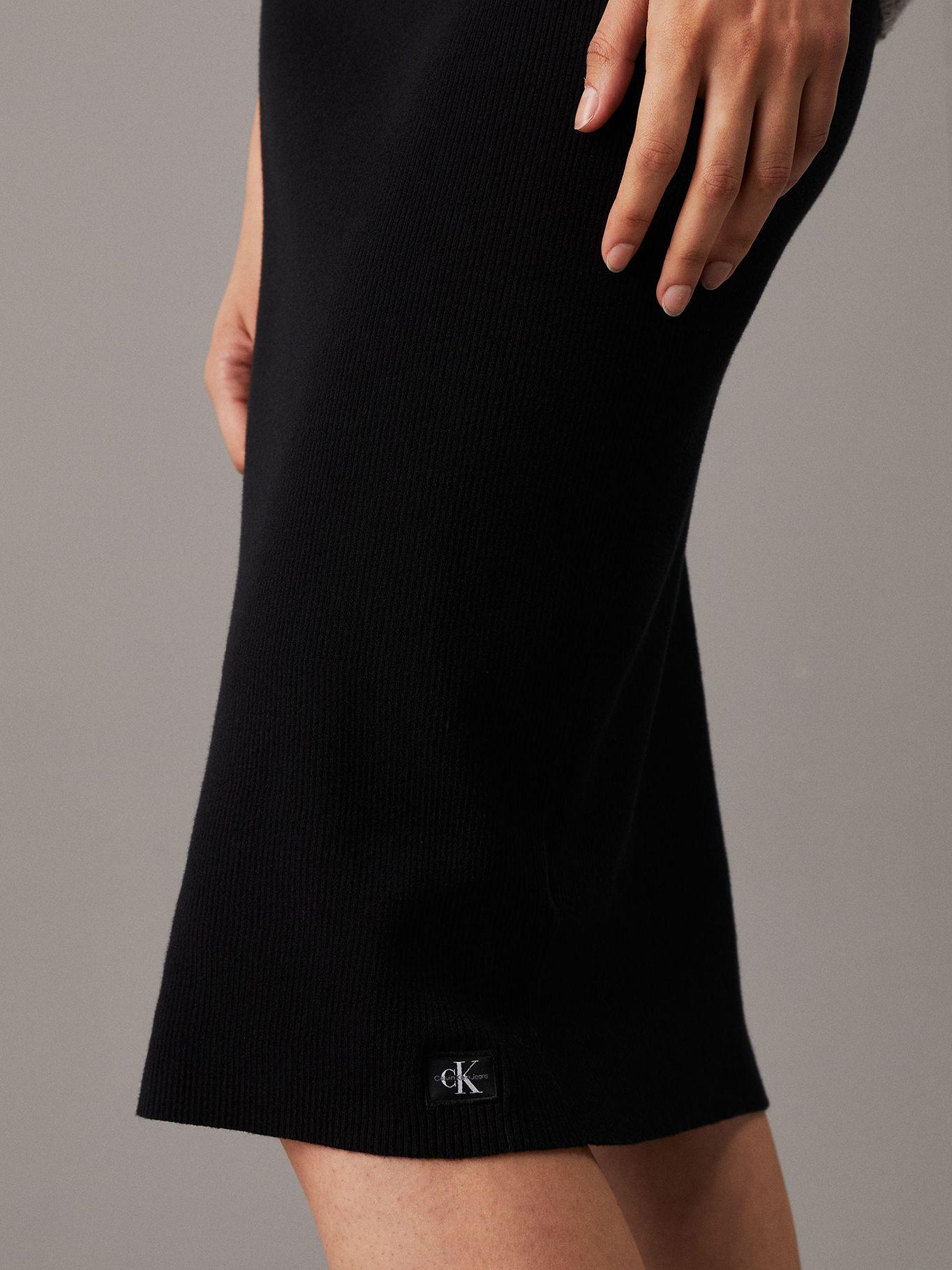 Falda Woven Label Negro BEH Calvin Klein-3