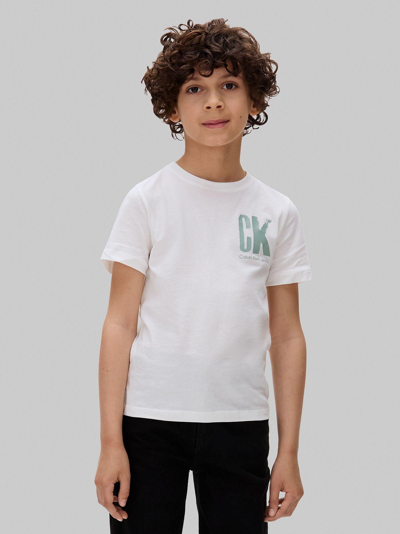 Polera Niño Chest Surf Graphic Blanco Calvin Klein-0