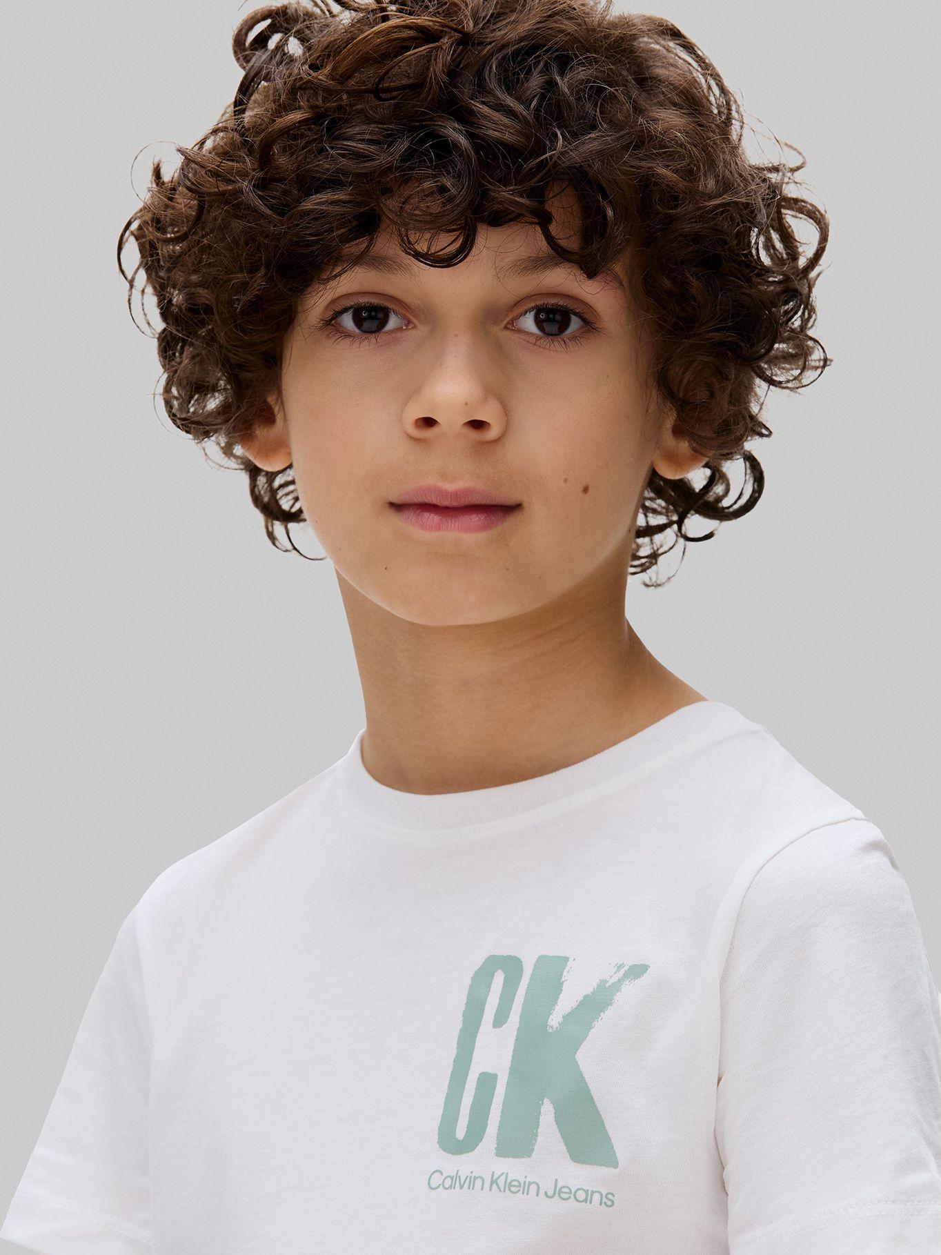 Polera Niño Chest Surf Graphic Blanco Calvin Klein-3