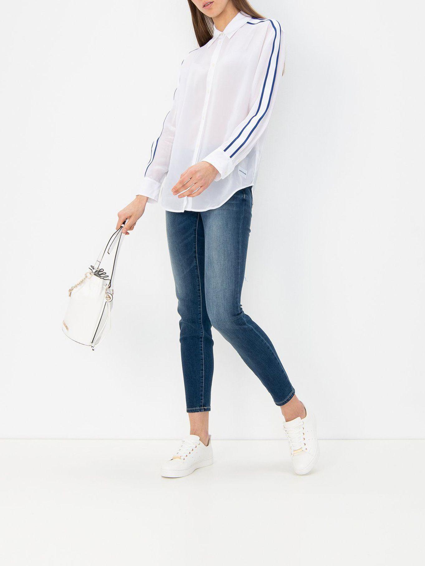 Camisa Con Detalle En Contraste Blanco Calvin Klein-1