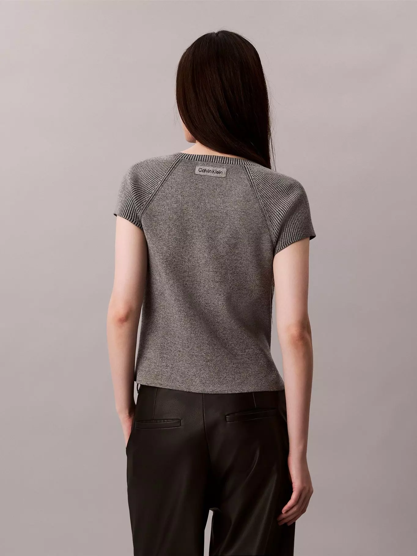 Sweater Sin Mangas Jaspeado Gris Calvin Klein-2