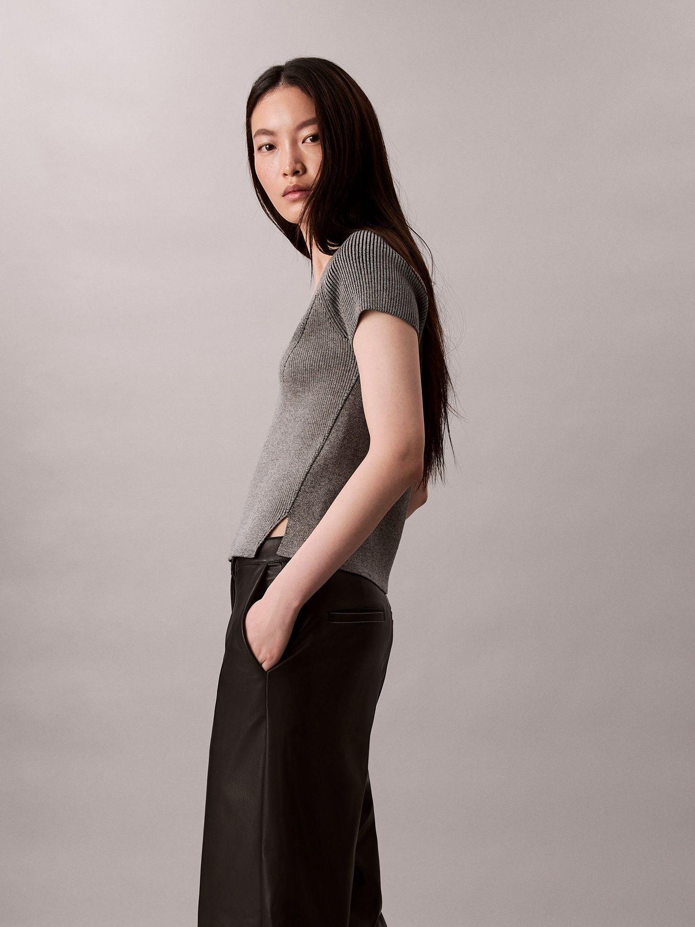 Sweater Sin Mangas Jaspeado Gris Calvin Klein-3