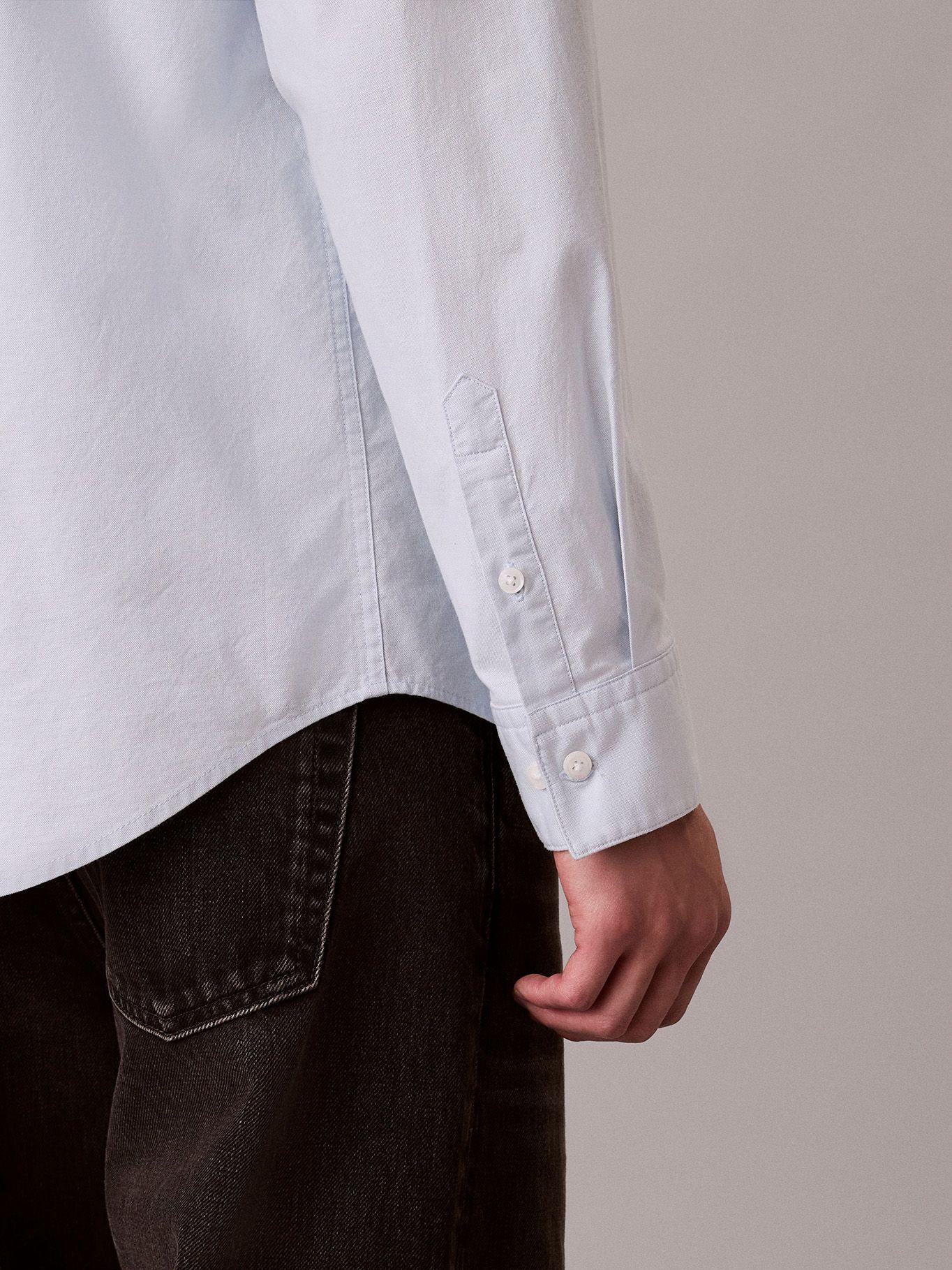 Camisa Oxford Clásica Celeste Calvin Klein-4