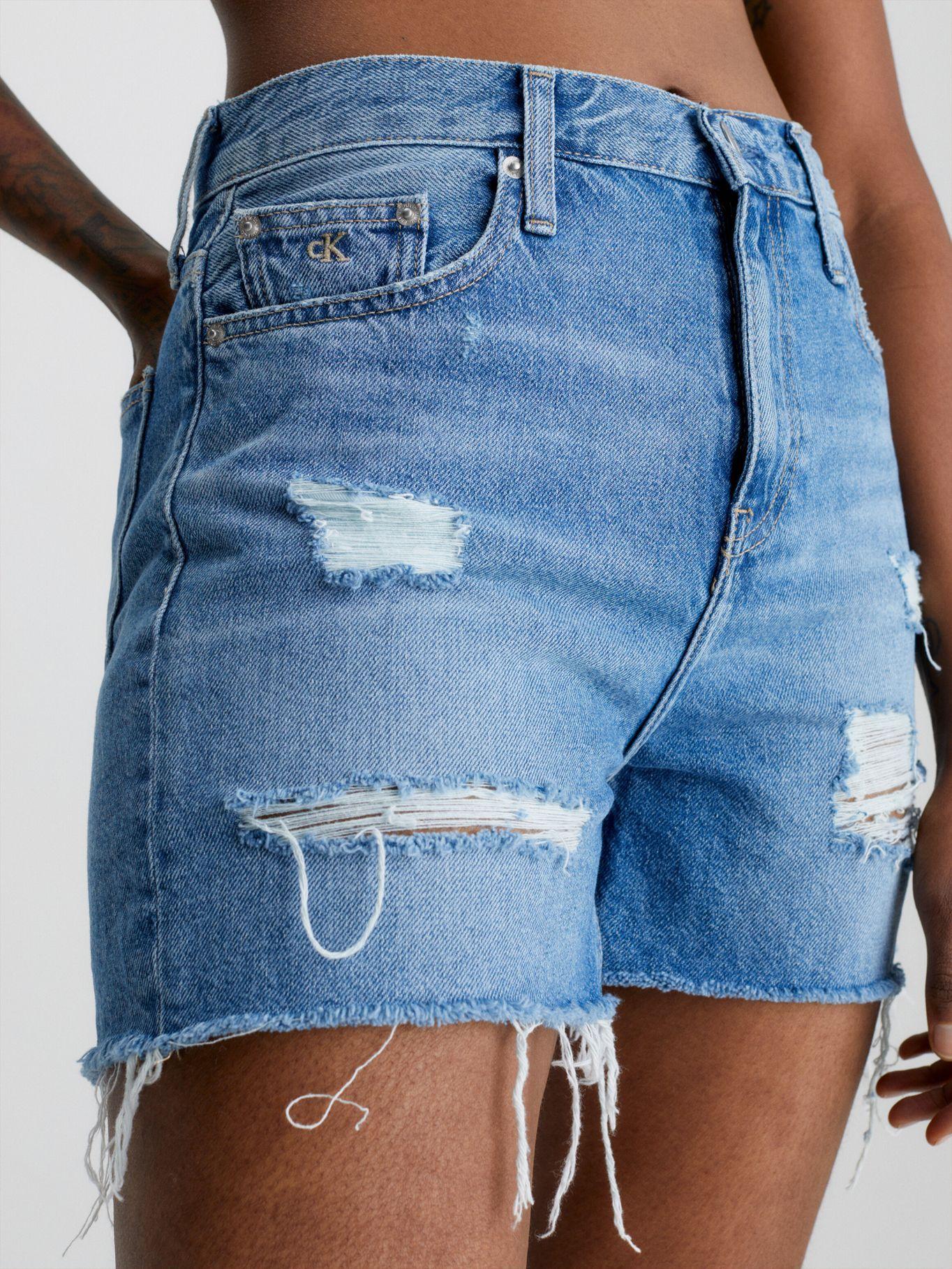 Short Denim Mom Azul Calvin Klein-3