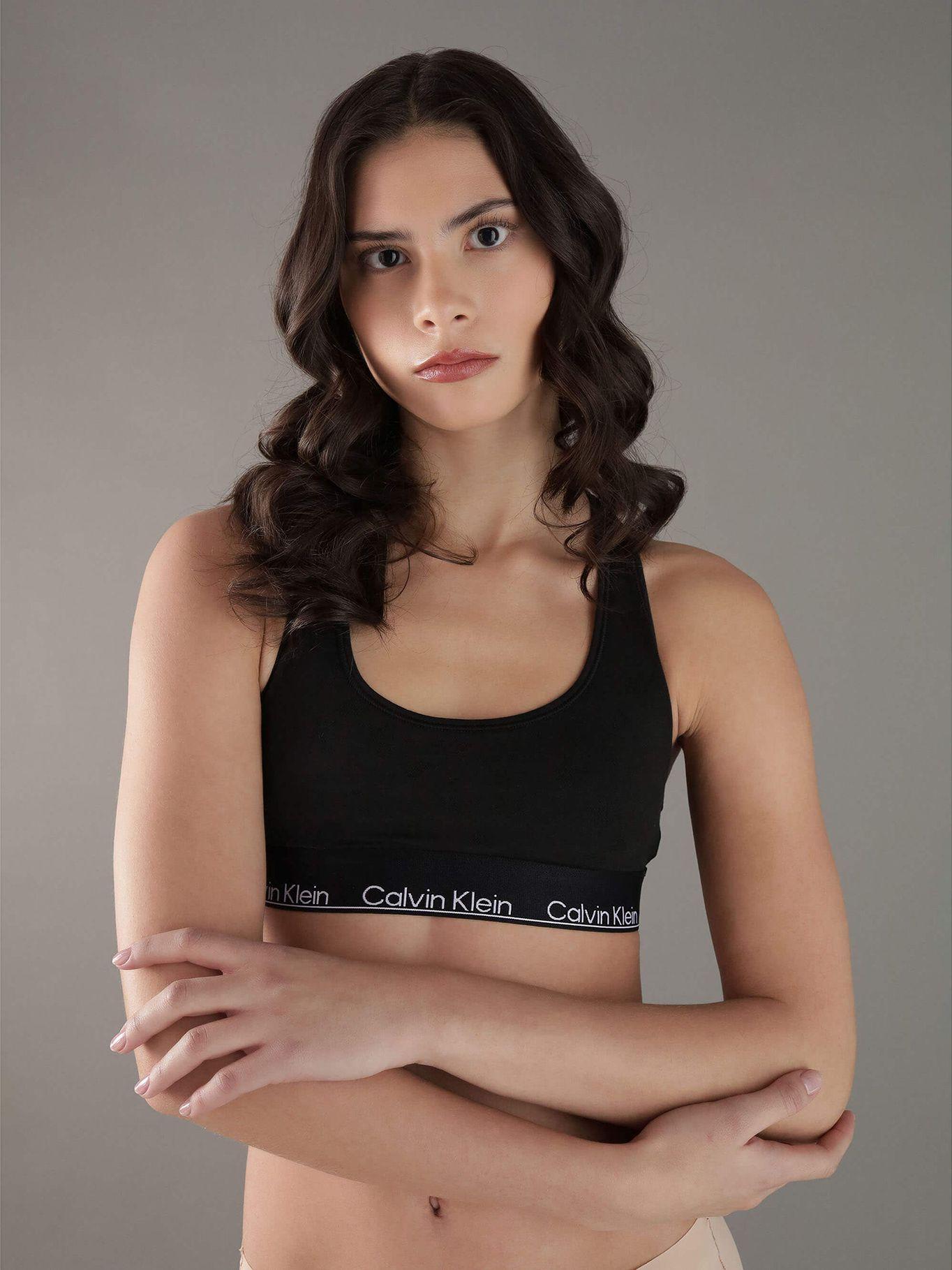 Bralette - Modern cotton vday Negro Calvin Klein-0