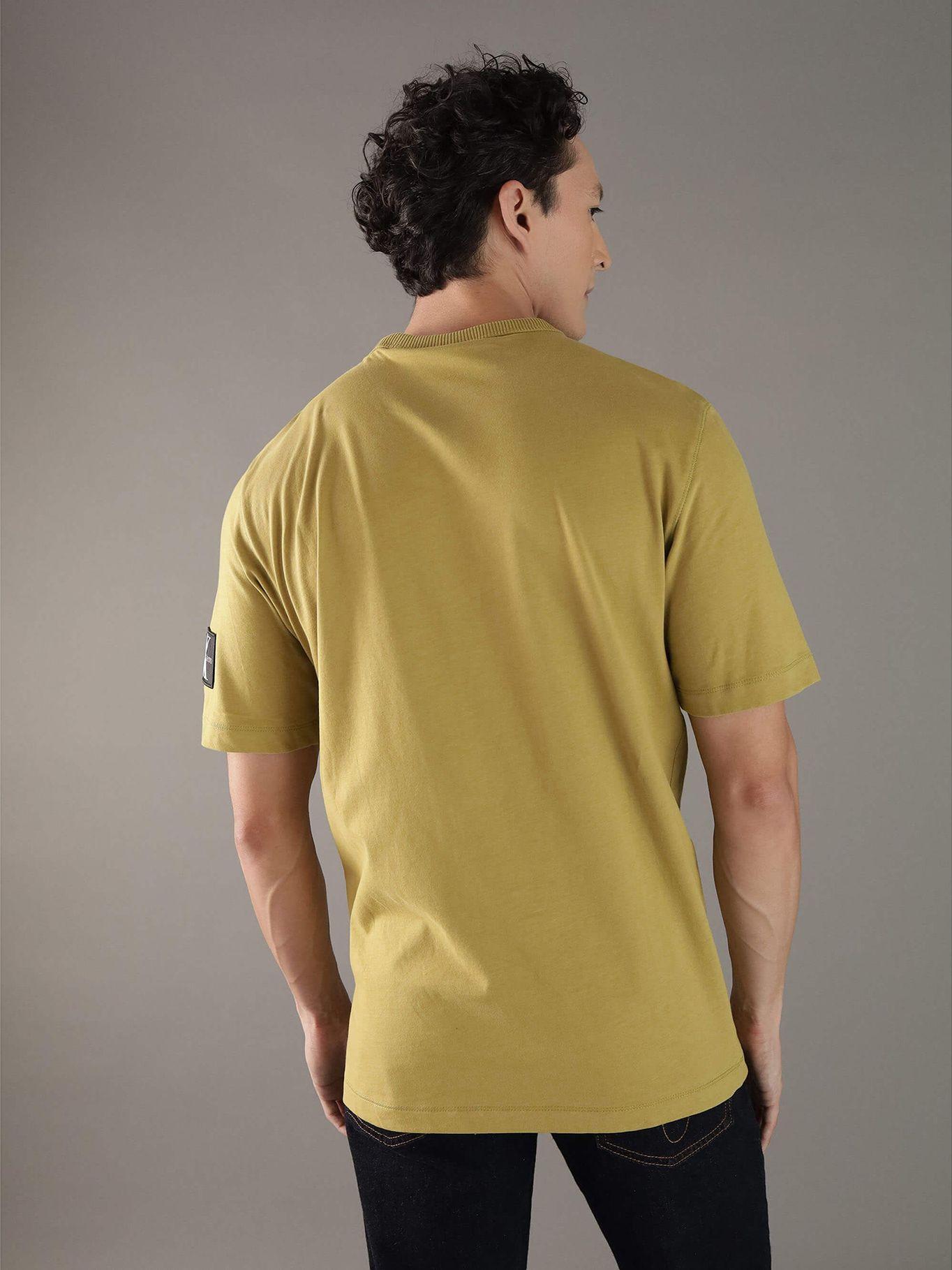 Polera de algodón insignia Verde Calvin Klein-2
