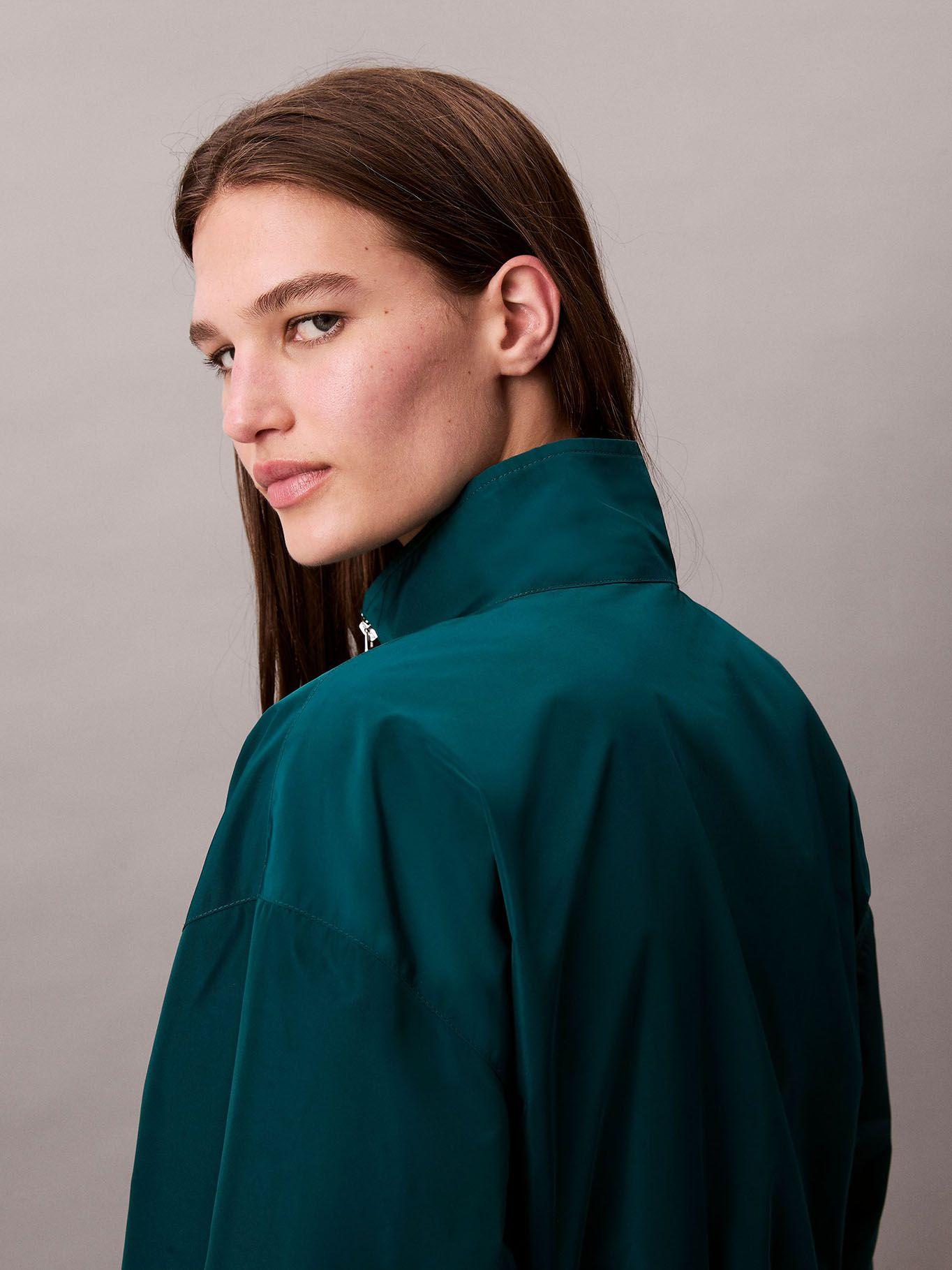 Chaqueta Tipo Track de Tejido Plano Verde Calvin Klein-4