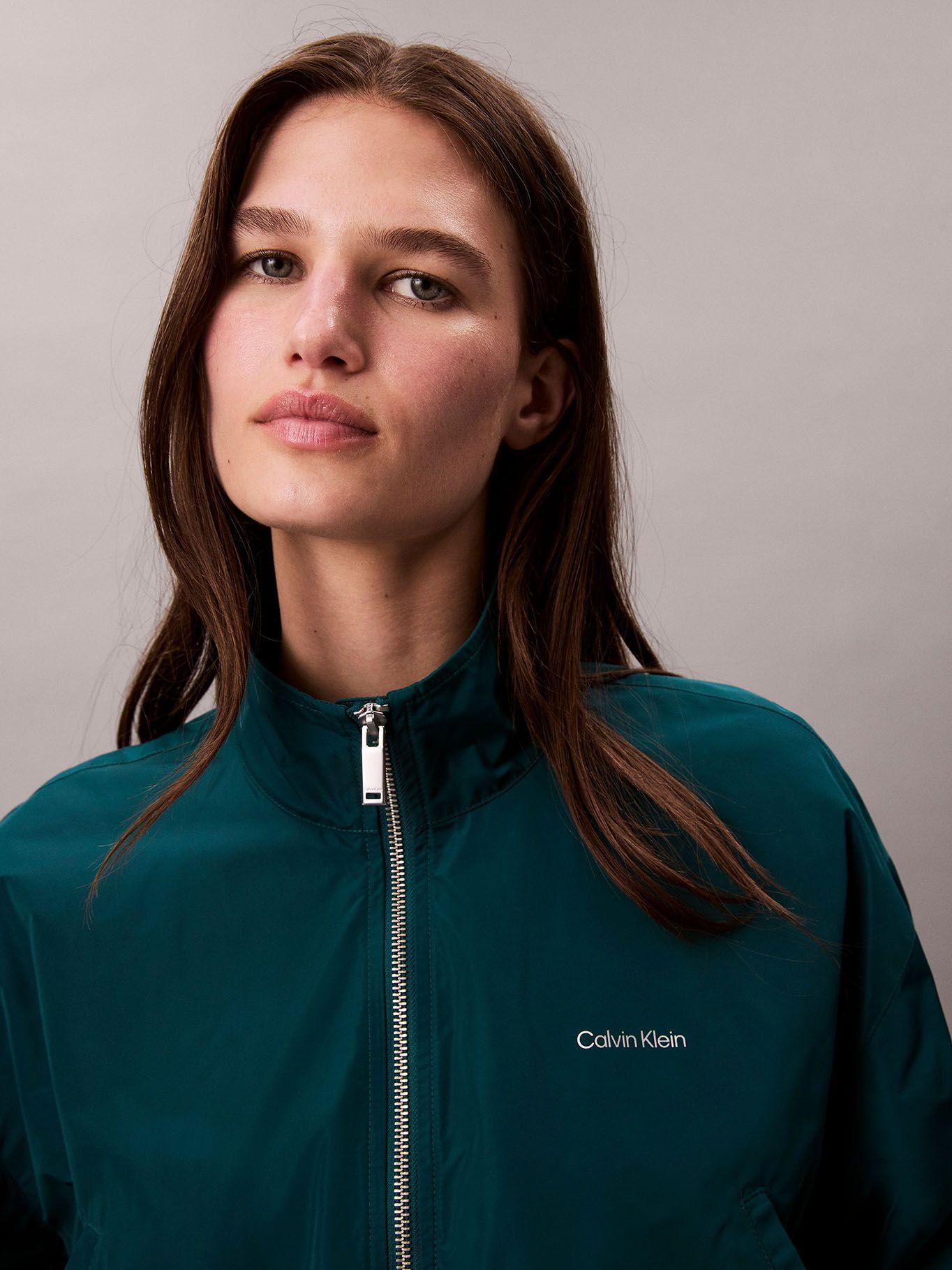 Chaqueta Tipo Track de Tejido Plano Verde Calvin Klein-5