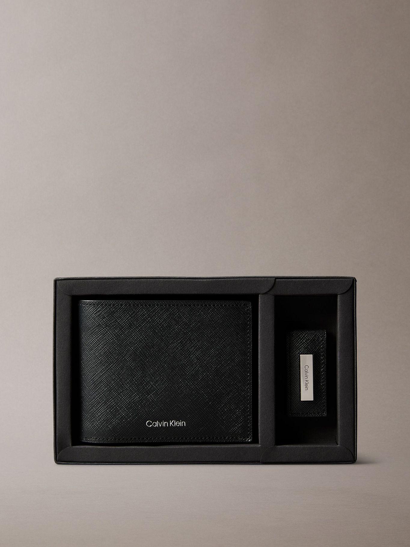 Set Billetera y Clip Billete Cuero Negro Calvin Klein-3