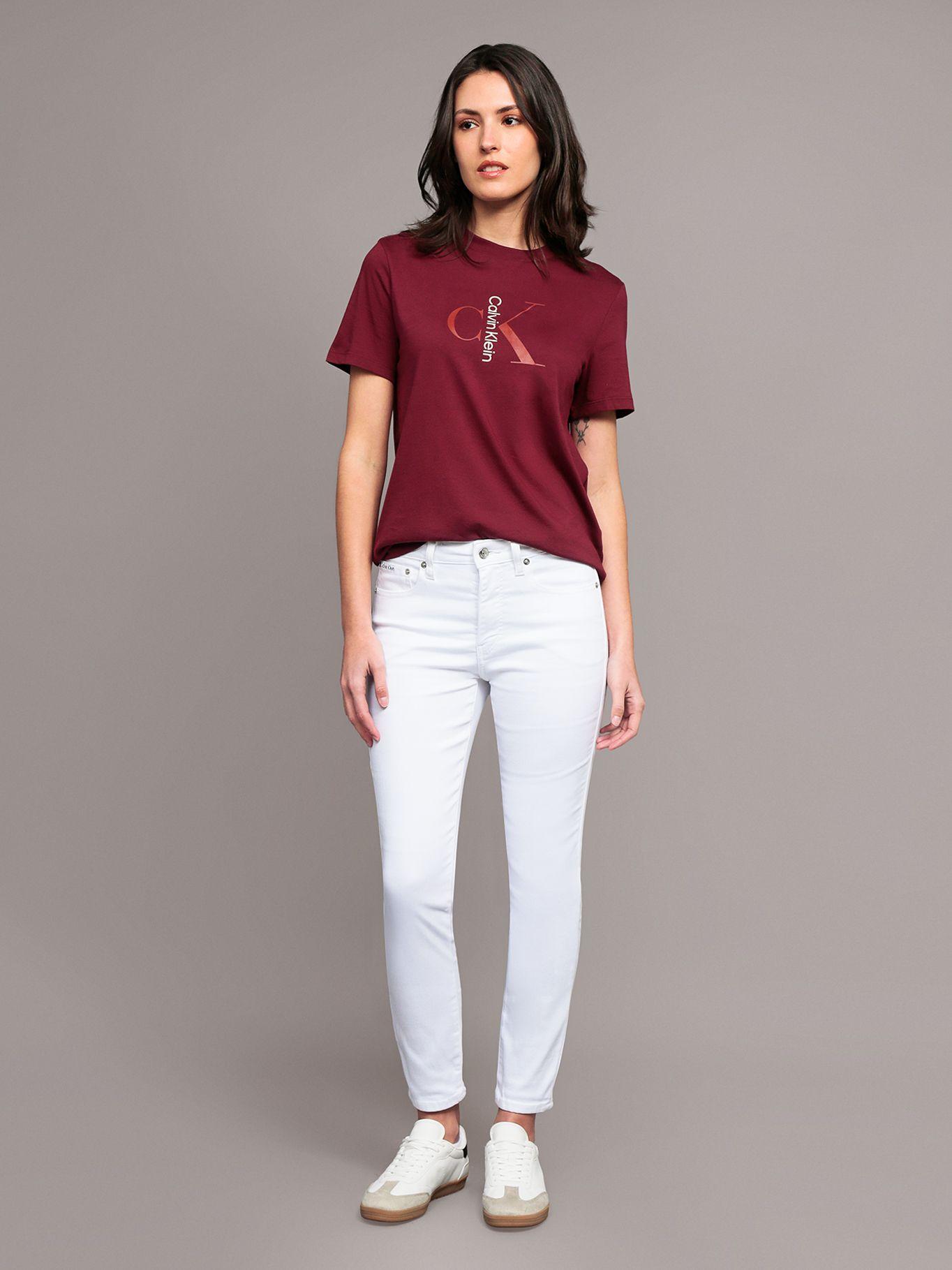 Jeans skinny ankle Blanco Calvin Klein-0