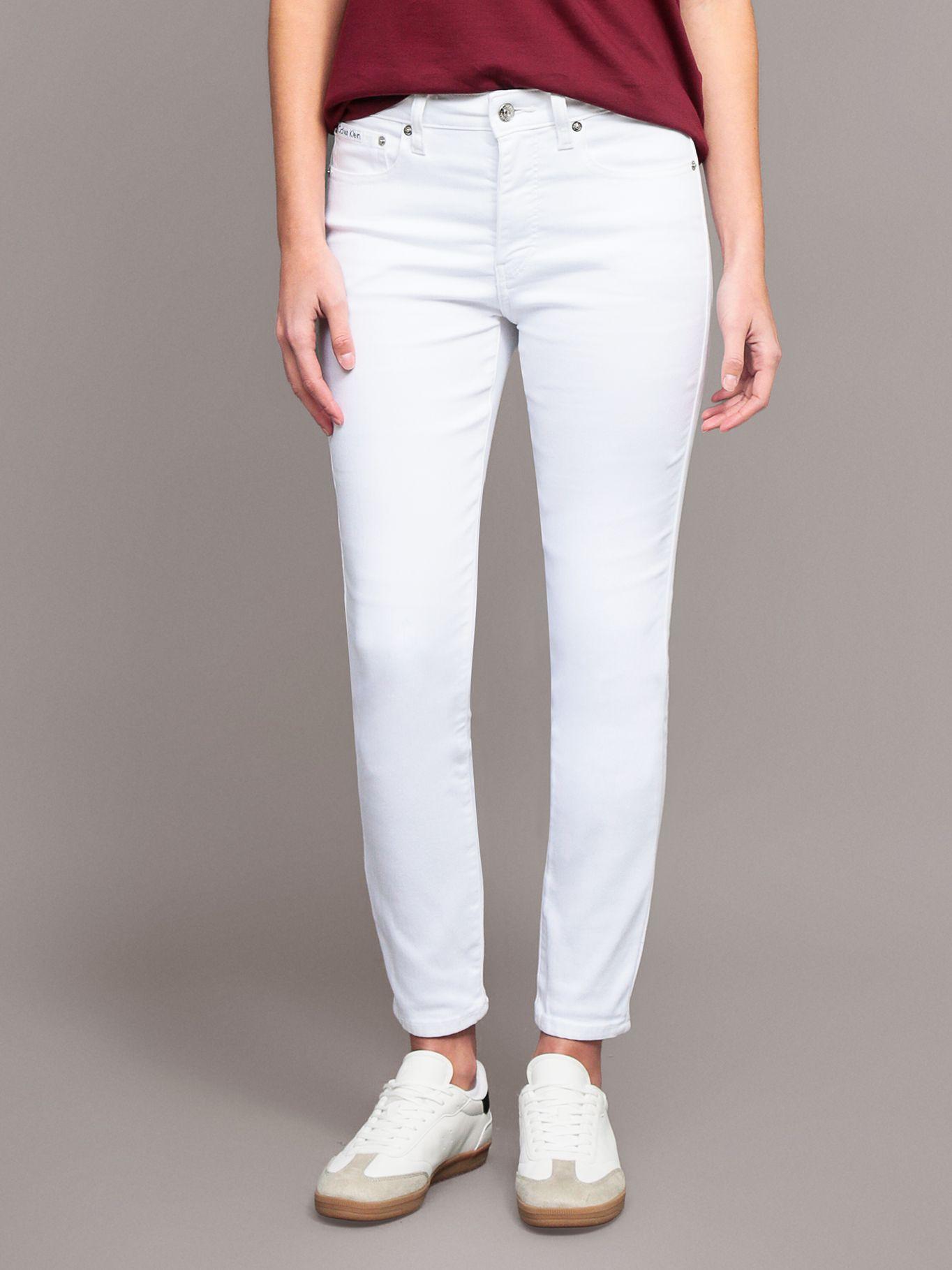 Jeans skinny ankle Blanco Calvin Klein-1