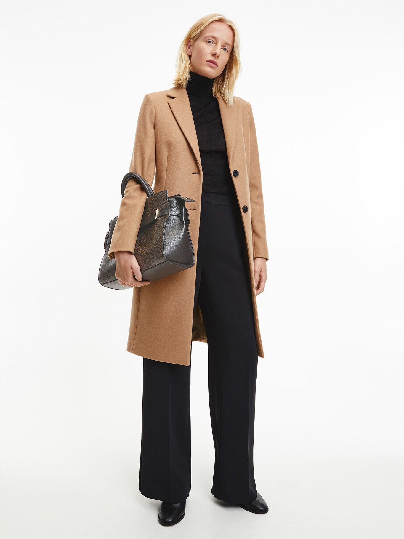 Cartera Ck Code Tote Md Mono Café Calvin Klein-4