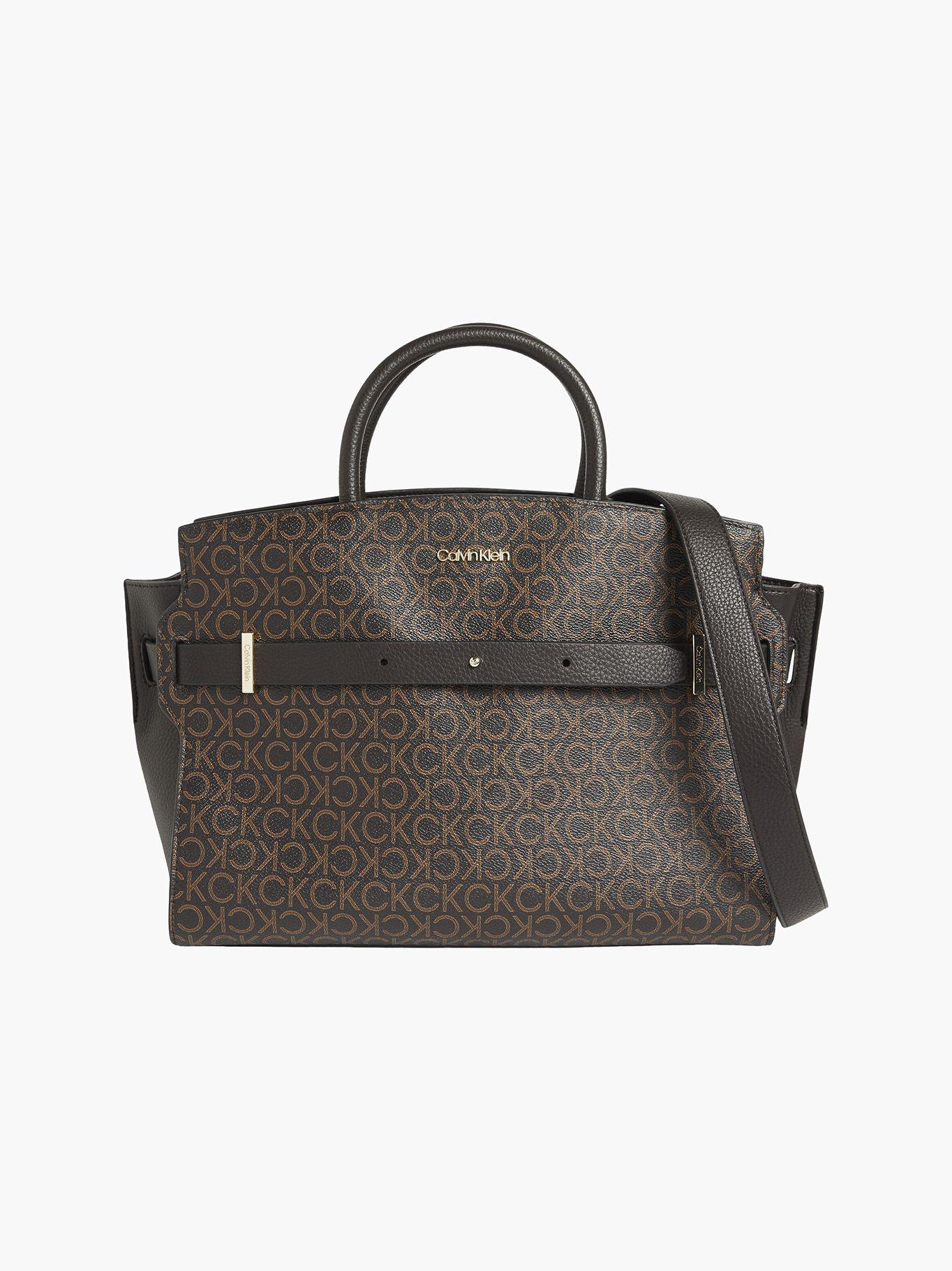 Cartera Ck Code Tote Md Mono Café Calvin Klein-0