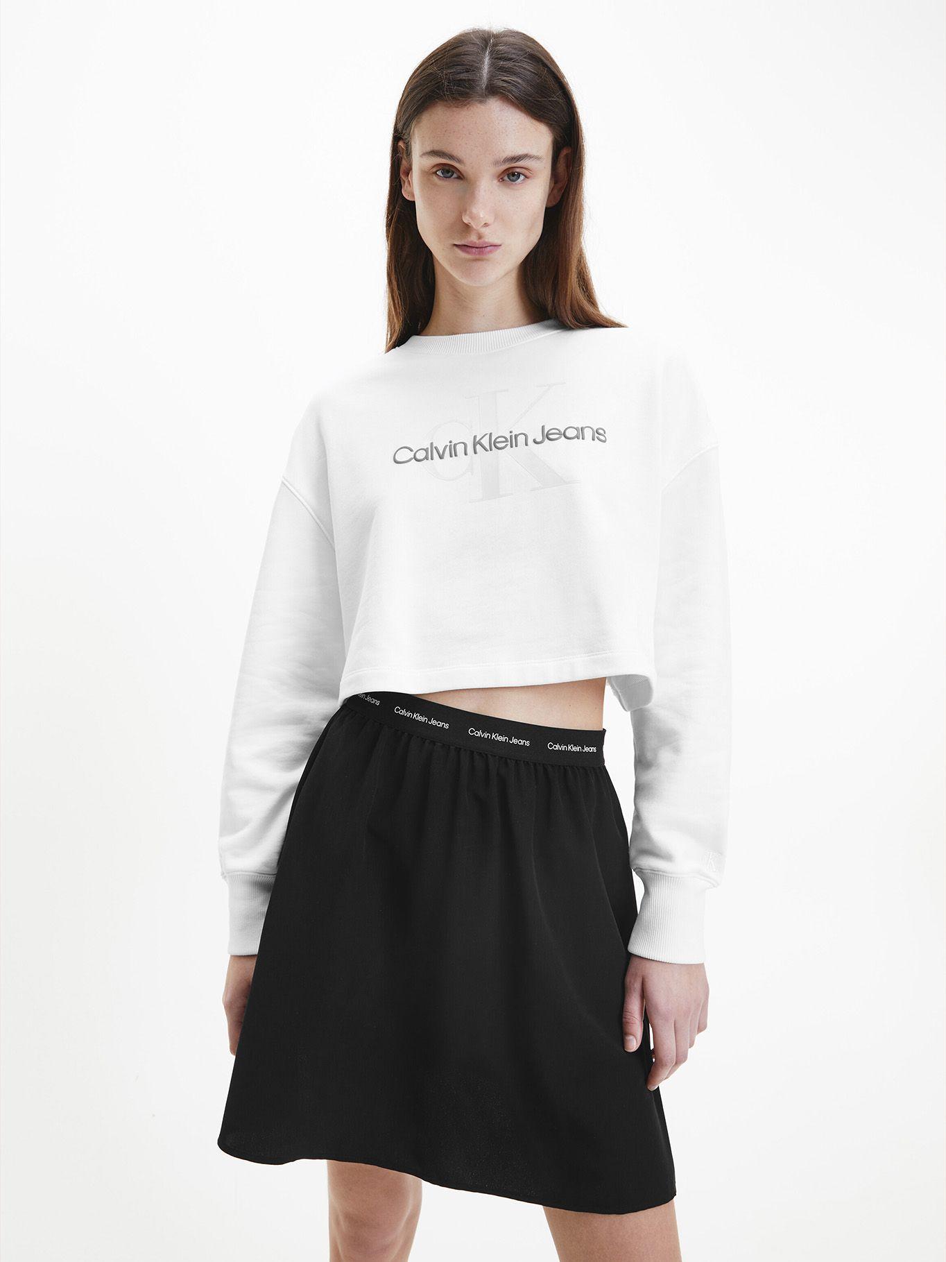 Polerón Boxy Monogram Blanco Calvin Klein-0