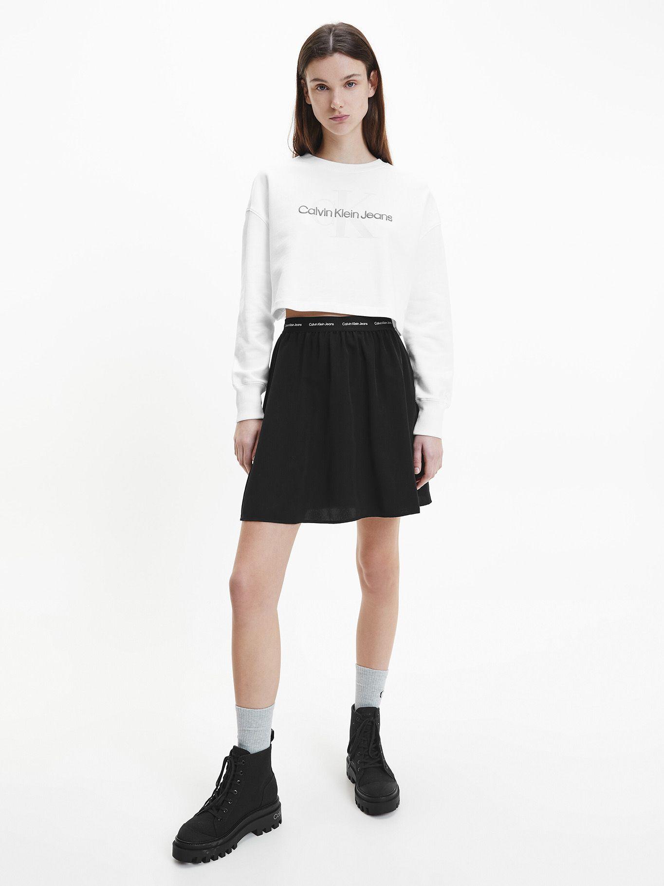 Polerón Boxy Monogram Blanco Calvin Klein-1