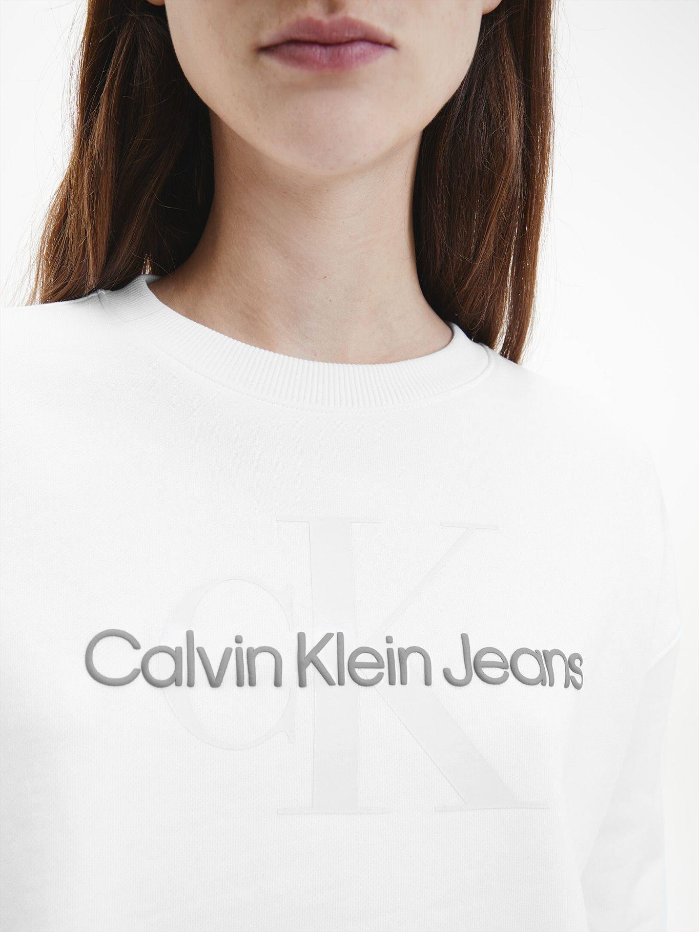 Polerón Boxy Monogram Blanco Calvin Klein-3