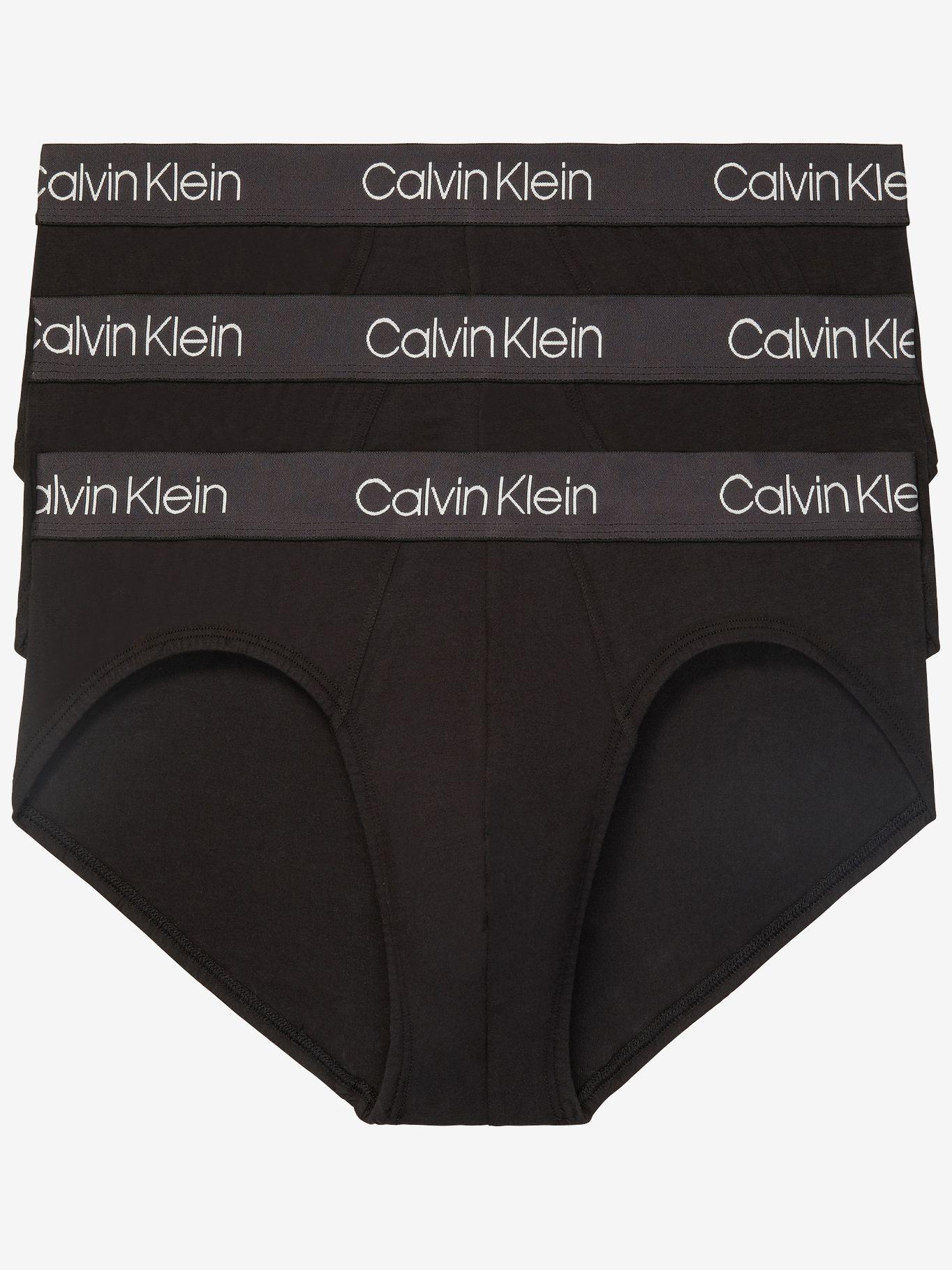 Pack 3 Slips - Pima Cotton Negro Calvin Klein-0