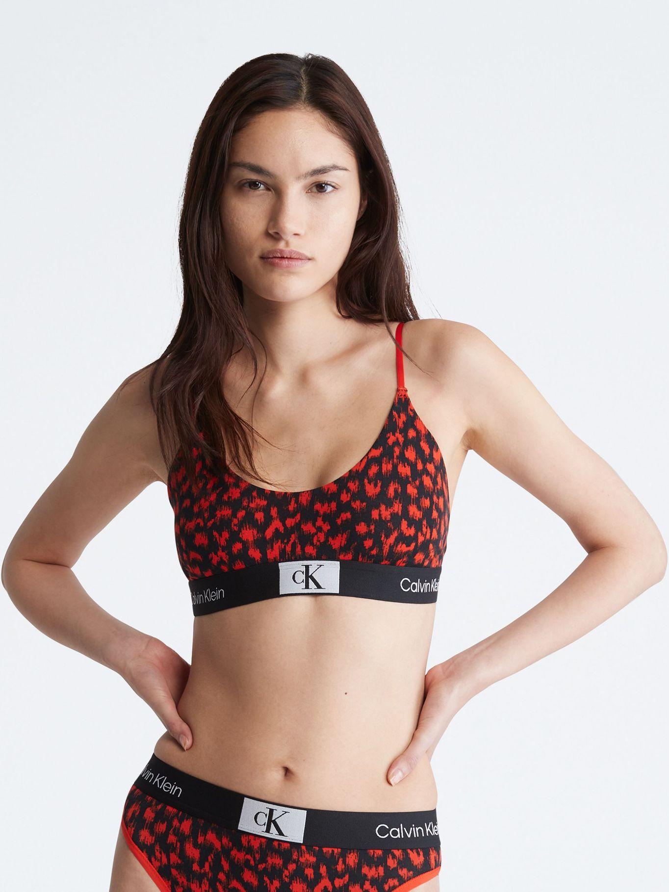 Bralette Unlined Mujer Rojo Calvin Klein-0
