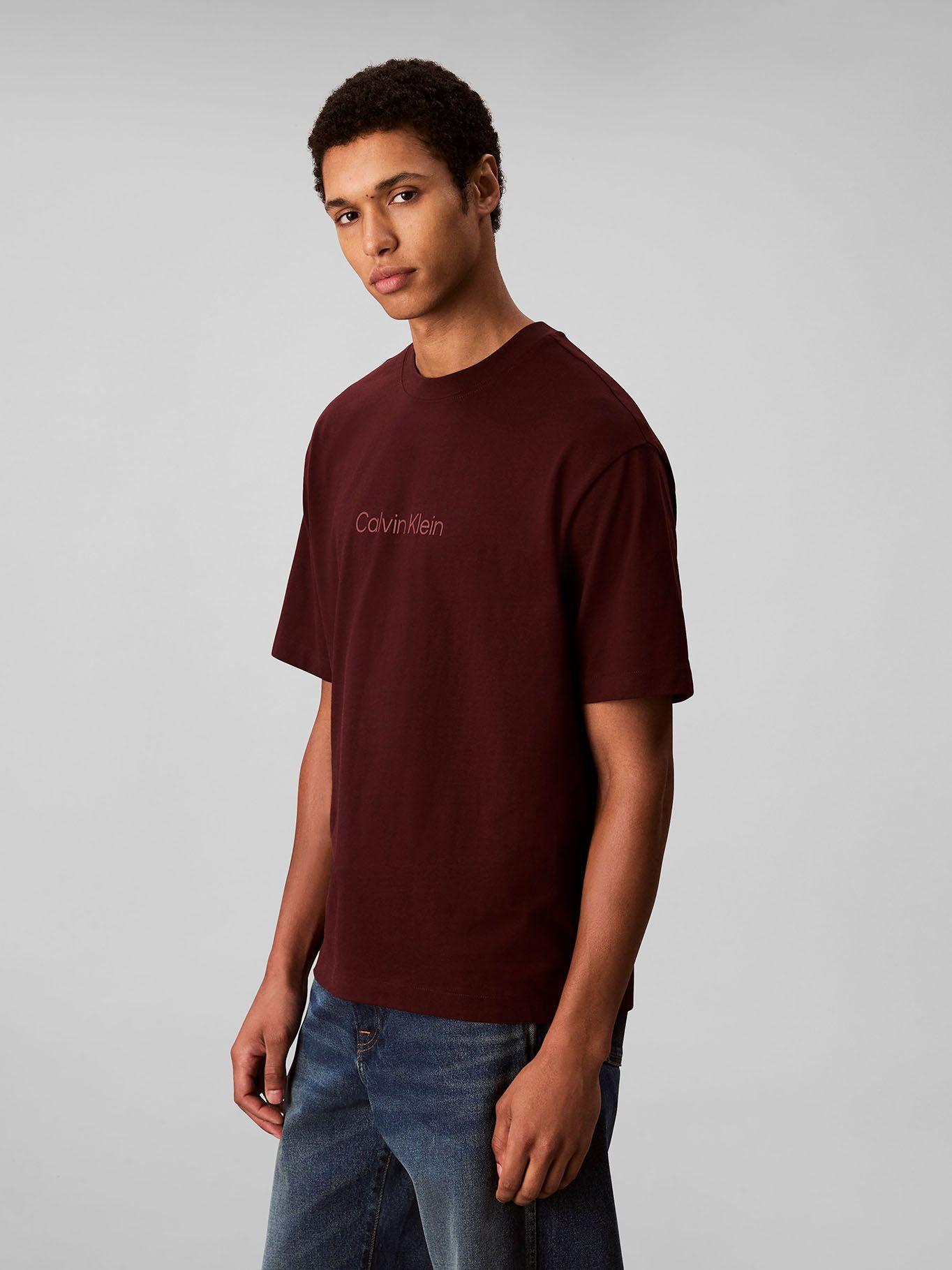 Polera Relaxed con Logo Burdeo Calvin Klein-3