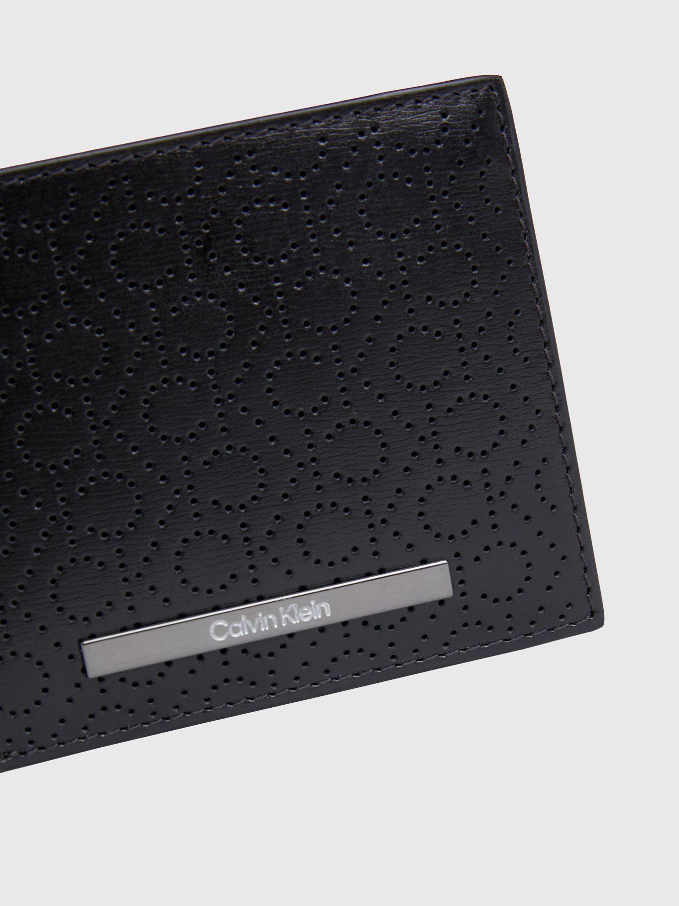 Billetera Bar Bifold 6C W/Bill Negro Calvin Klein-3