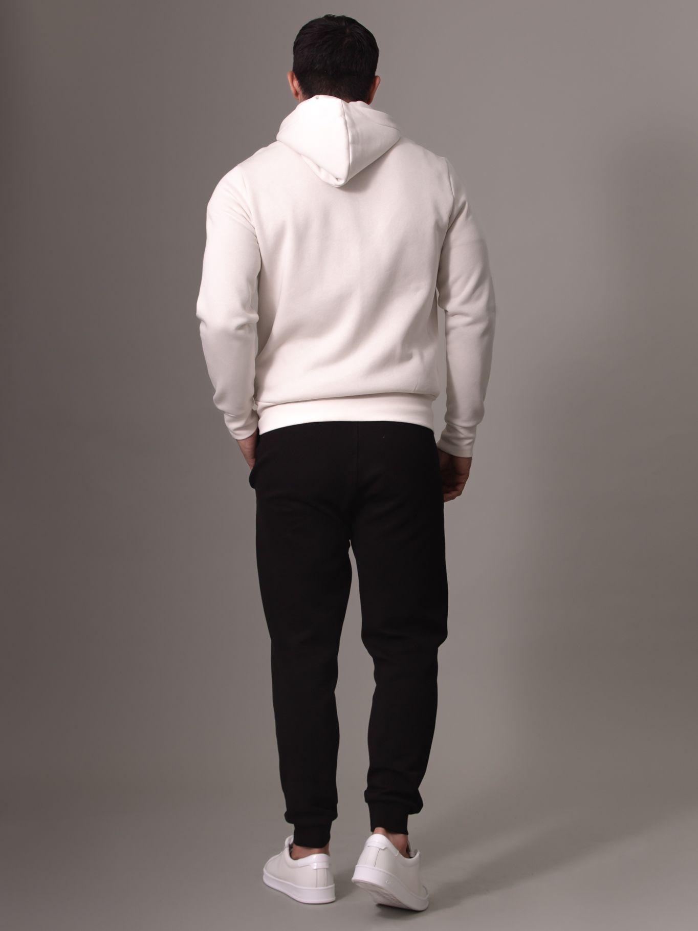 Polerón con Gorro Horizontal Logo Blanco Calvin Klein-2