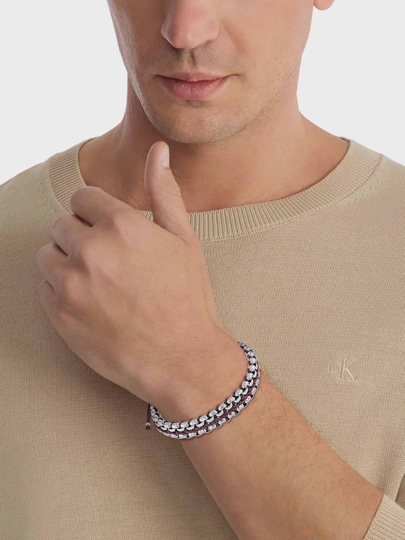 Pulsera Link Plateado Braided Calvin Klein-2