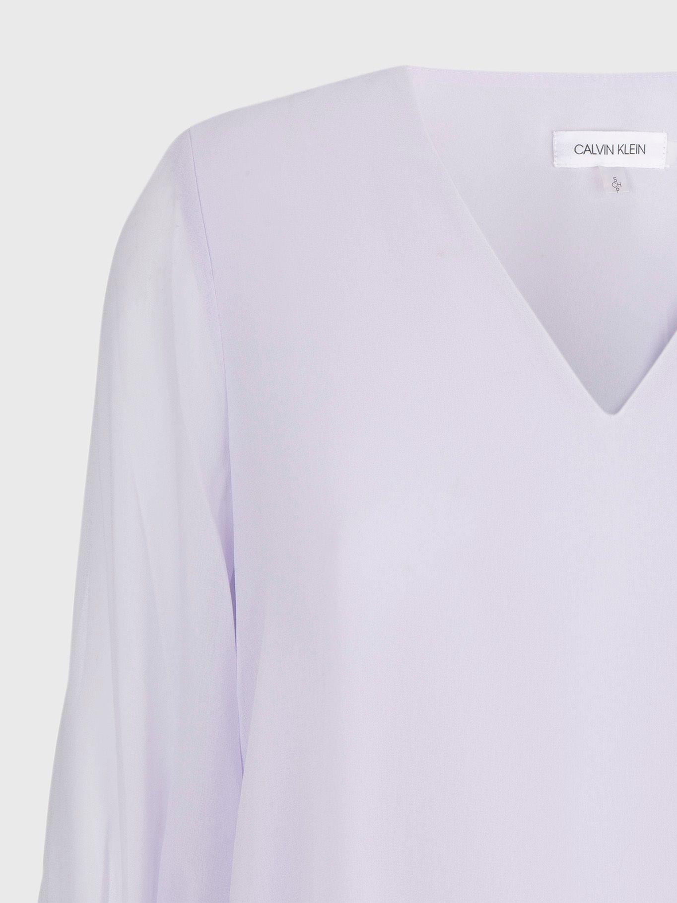 Camisa Pleat Lila Calvin Klein-3
