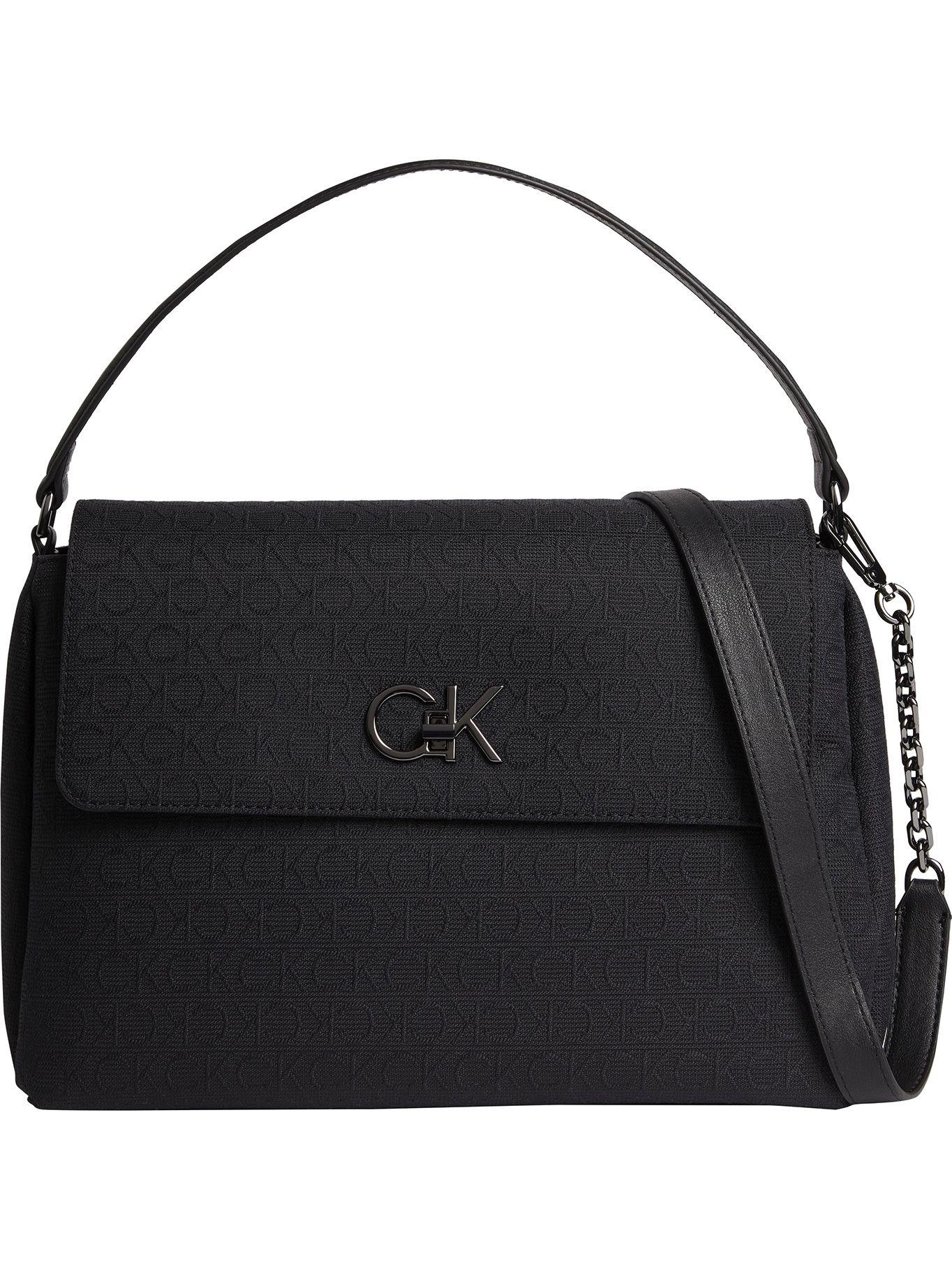 Cartera Re-Lock Tote Jqd Negro Calvin Klein-0