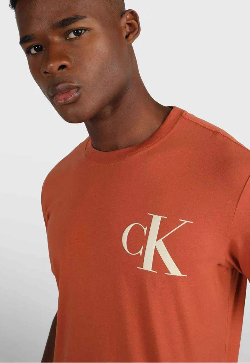 Polera Monogram Graphic Naranja Calvin Klein-3