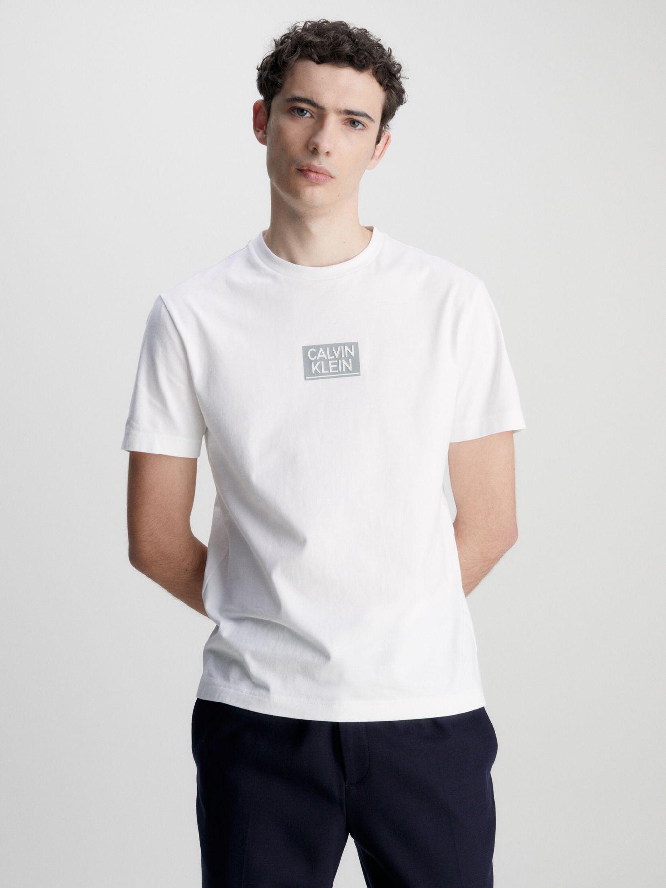 Polera Gloss Stencil Logo  Blanco Calvin Klein-0