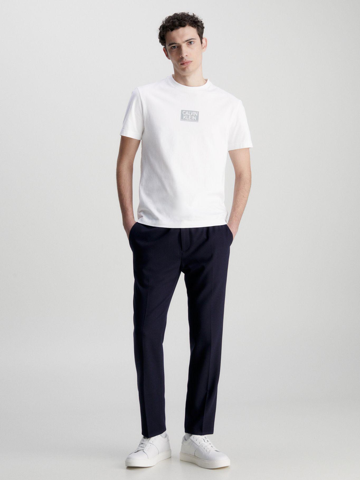 Polera Gloss Stencil Logo  Blanco Calvin Klein-1