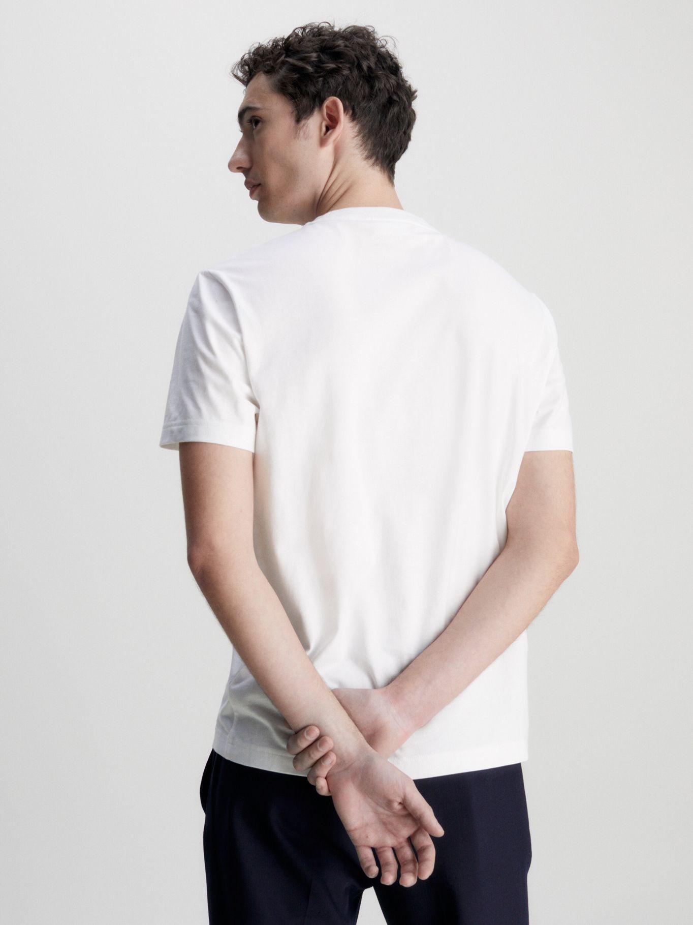 Polera Gloss Stencil Logo  Blanco Calvin Klein-2