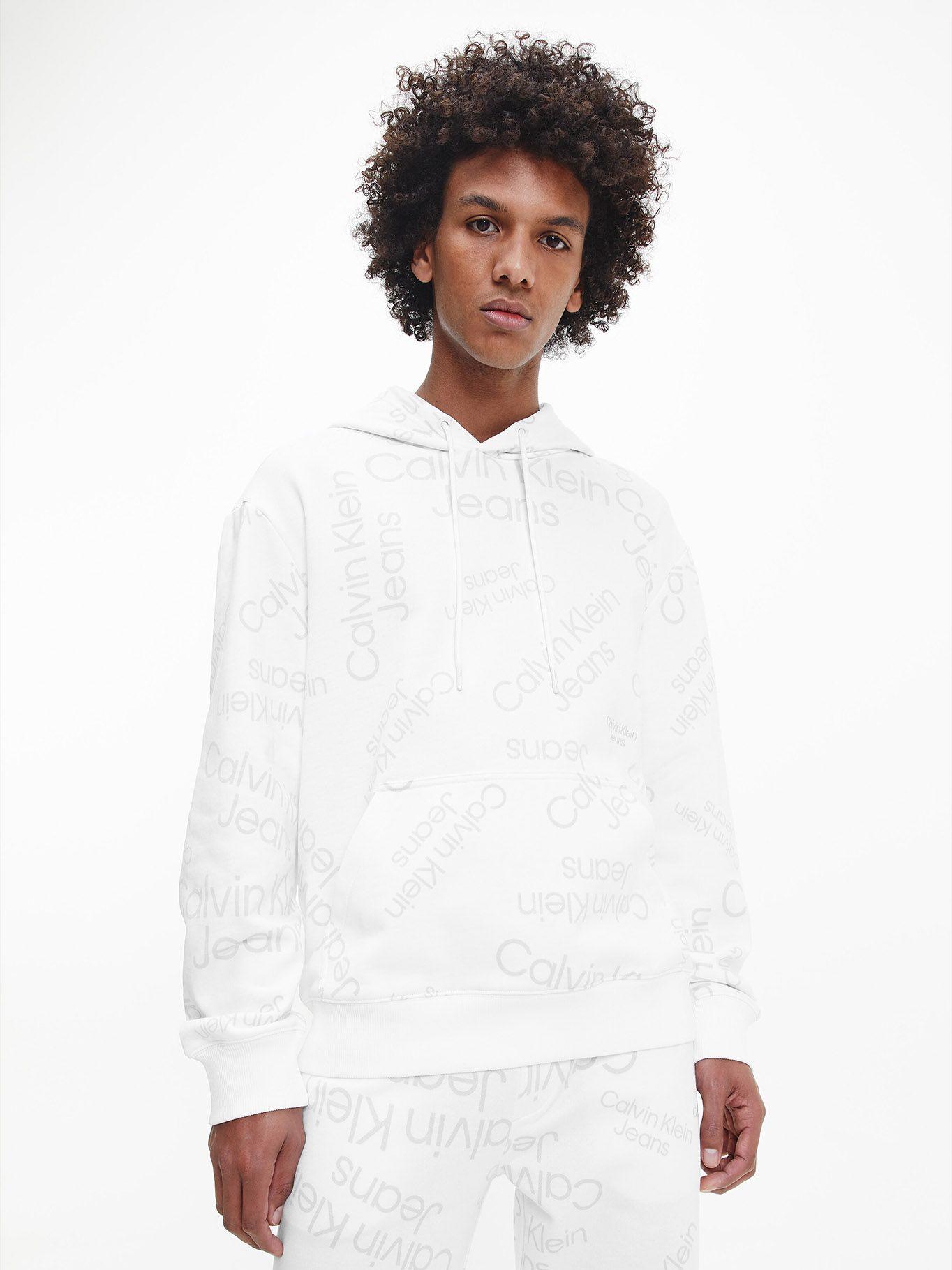 Hoodie Logo Aop Blanco Calvin Klein-0