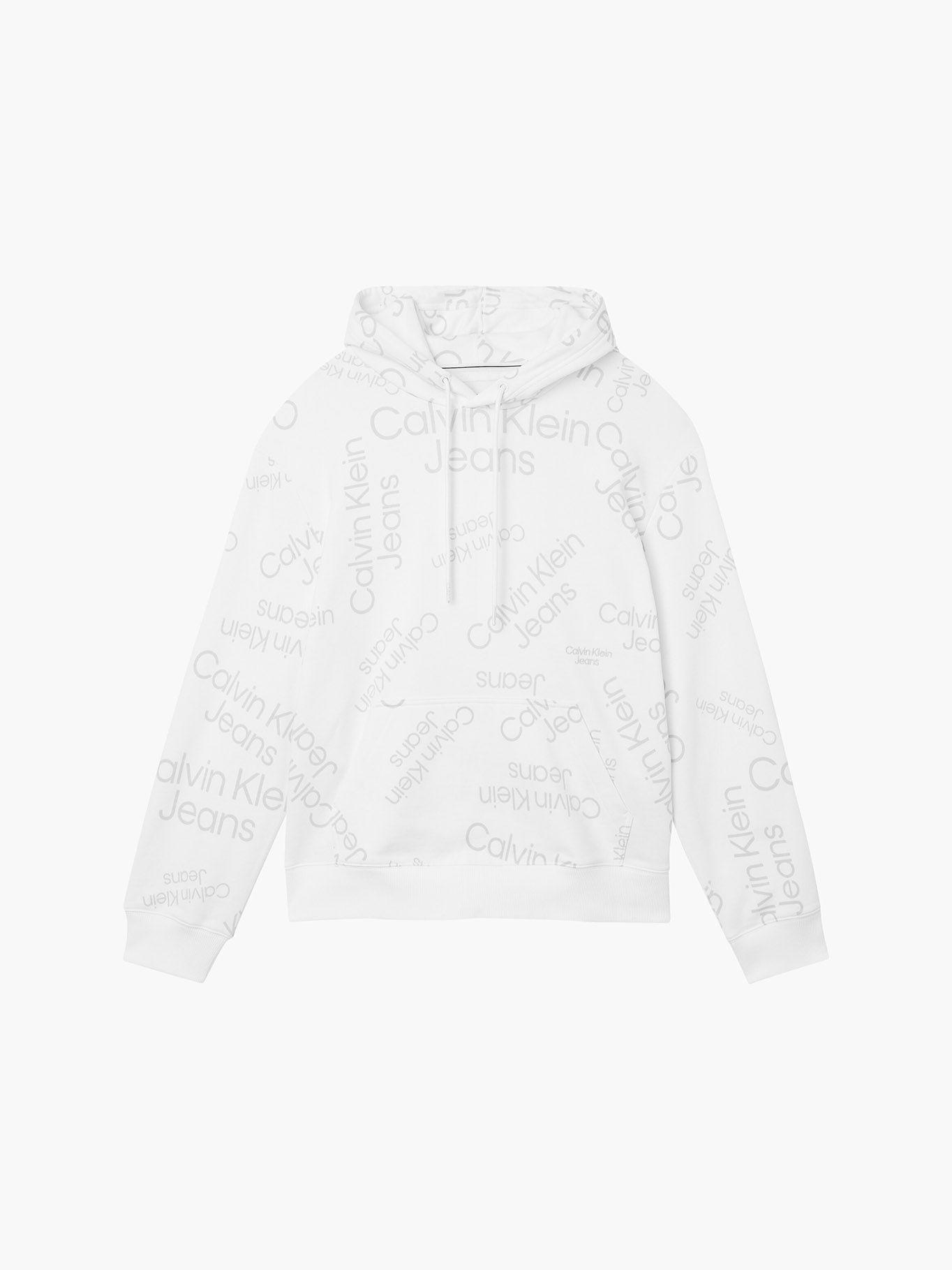 Hoodie Logo Aop Blanco Calvin Klein-4