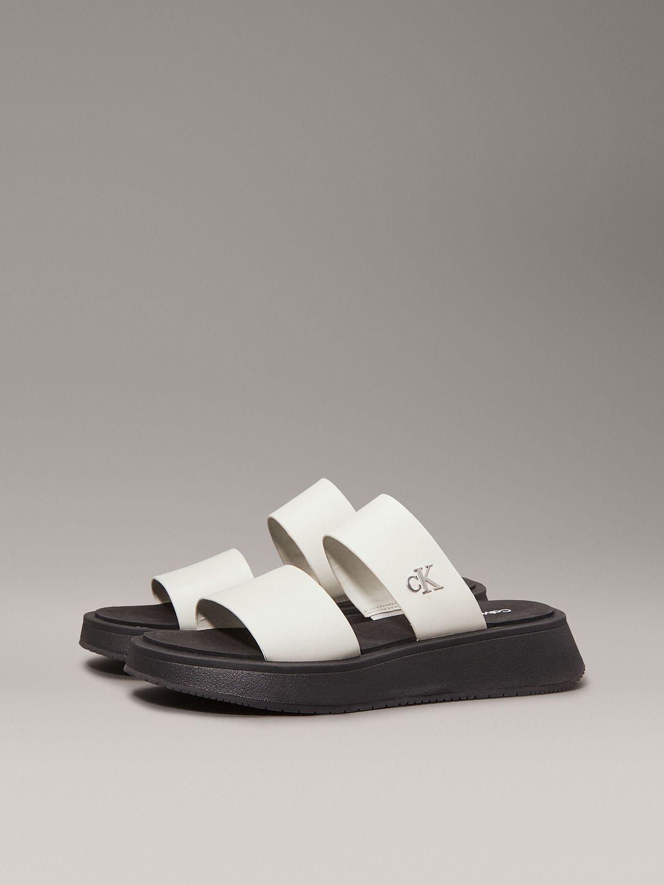 Sandalias Cuero Double Strap Negro Calvin Klein-0