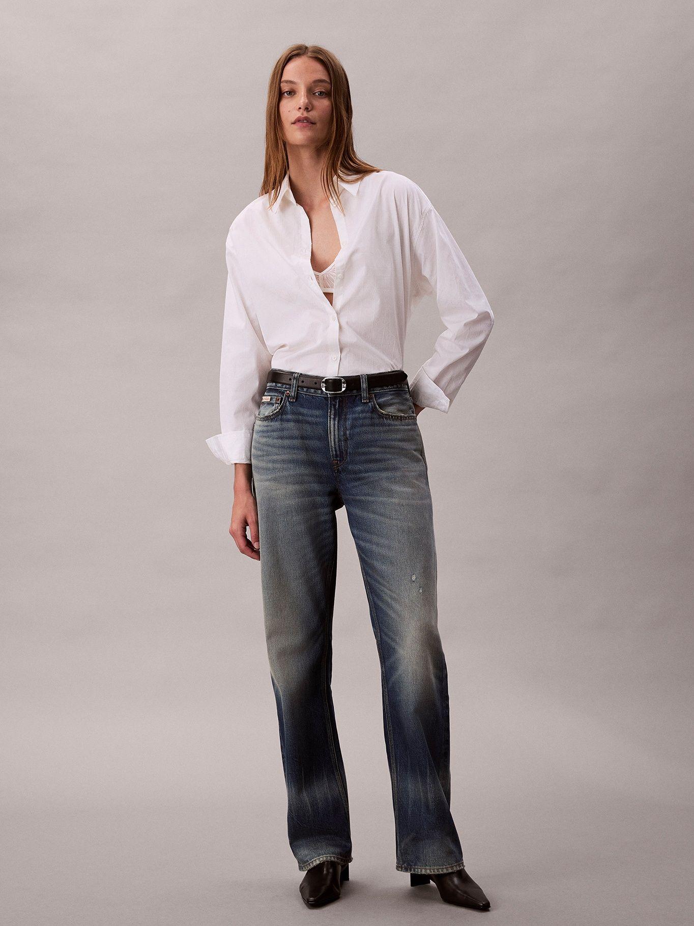 Camisa con Logo Estampado Integral Blanco Calvin Klein-1