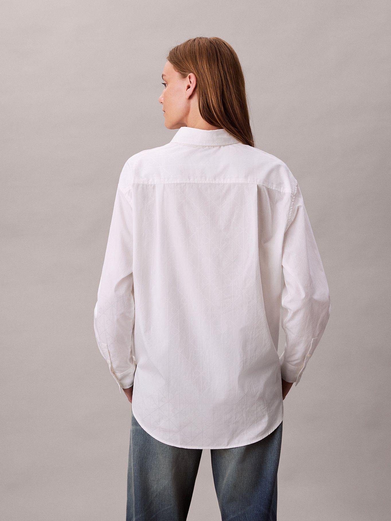 Camisa con Logo Estampado Integral Blanco Calvin Klein-2