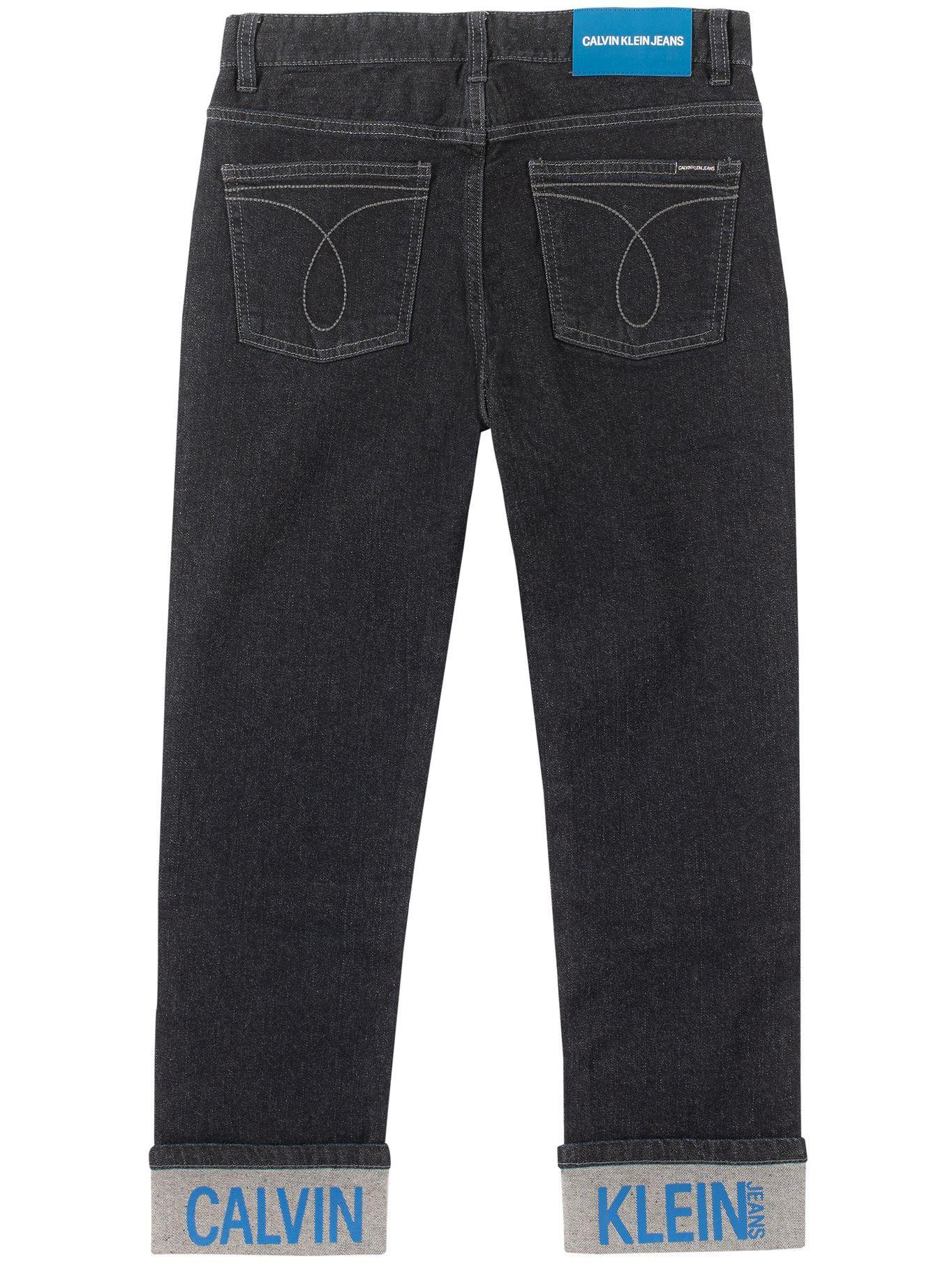 Jeans Niño Slim Straight Negro Calvin Klein-1