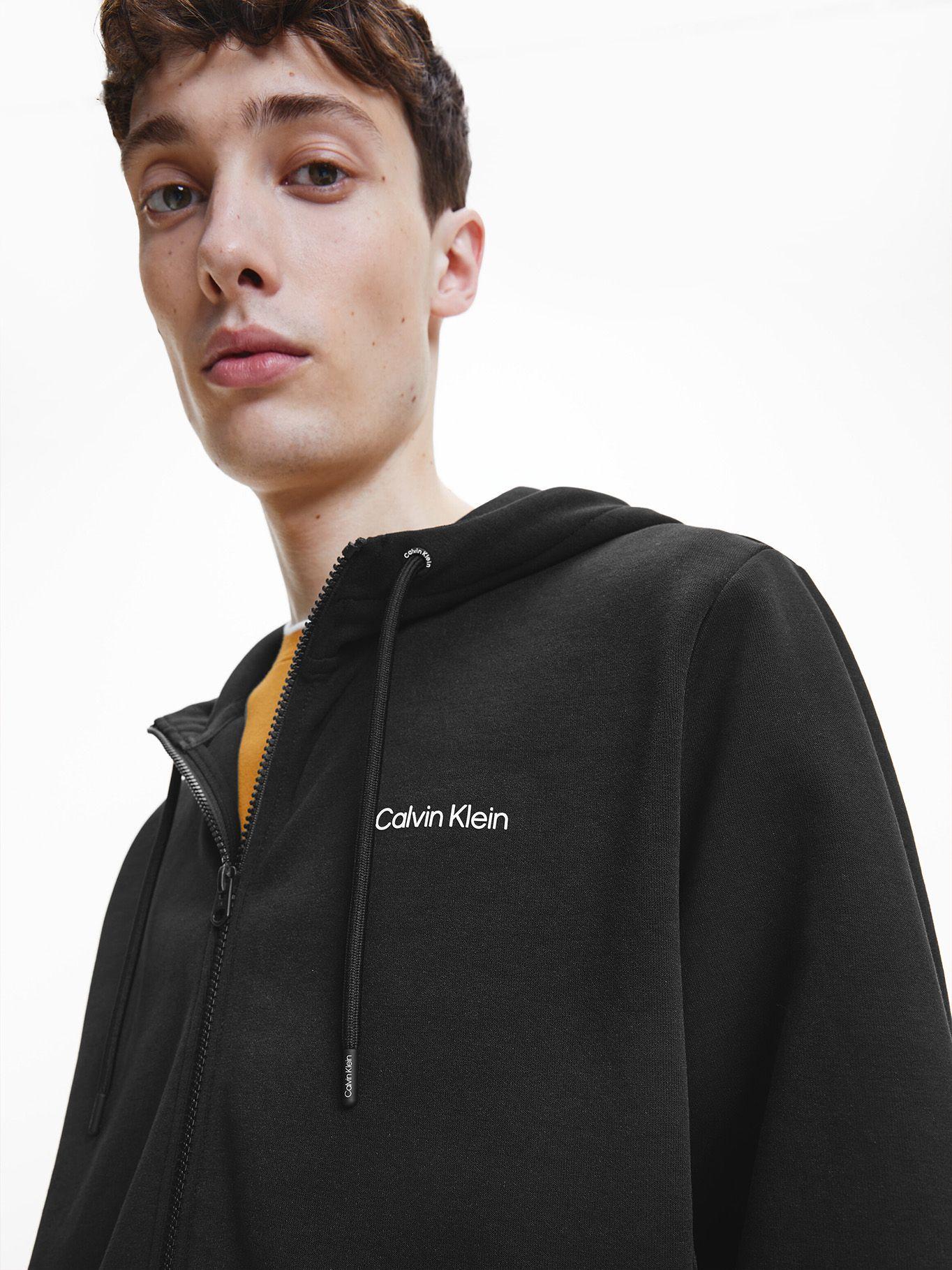 Hoodie Interlock Negro Calvin Klein-3