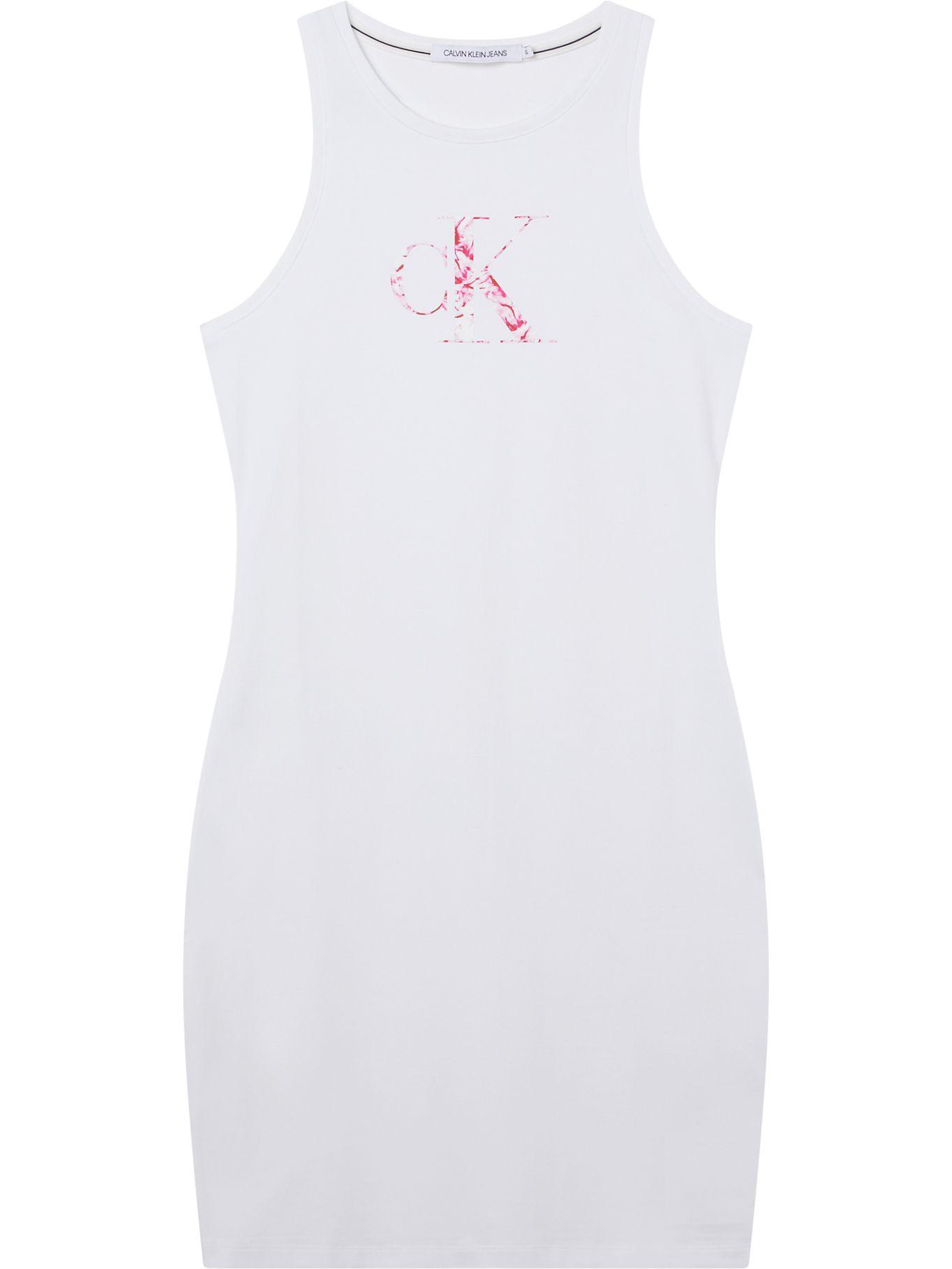 Vestido Satin Bonded Blanco Calvin Klein-0