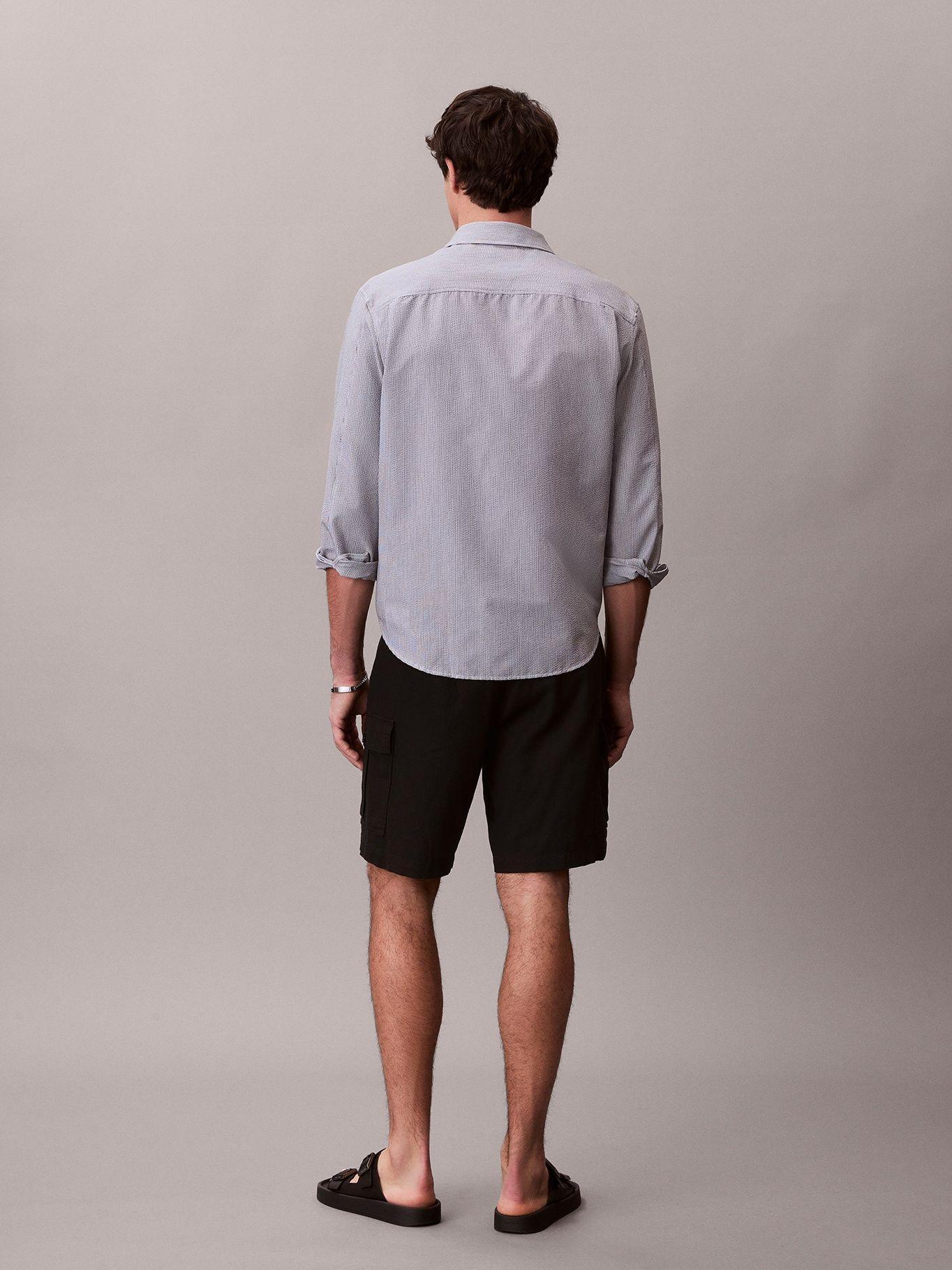 Shorts Cargo de Lino Negro Calvin Klein-2