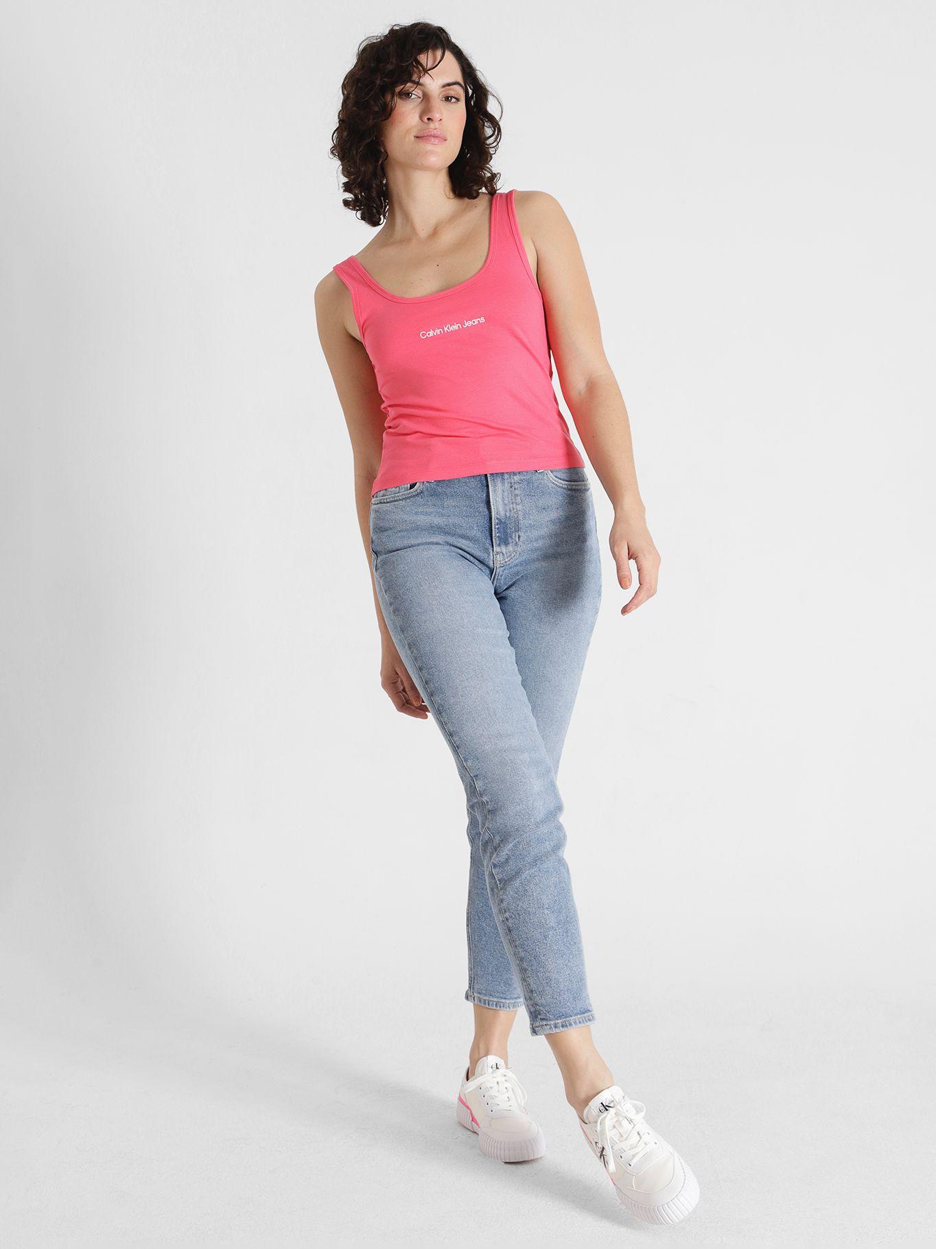 Camiseta sin Mangas Rosado Calvin Klein-2