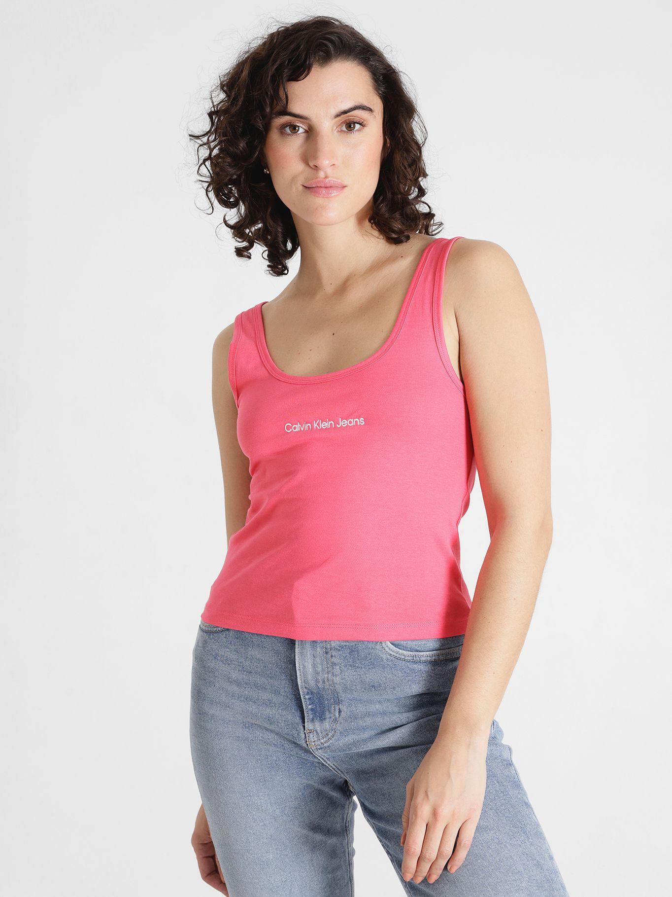 Camiseta sin Mangas Rosado Calvin Klein-0