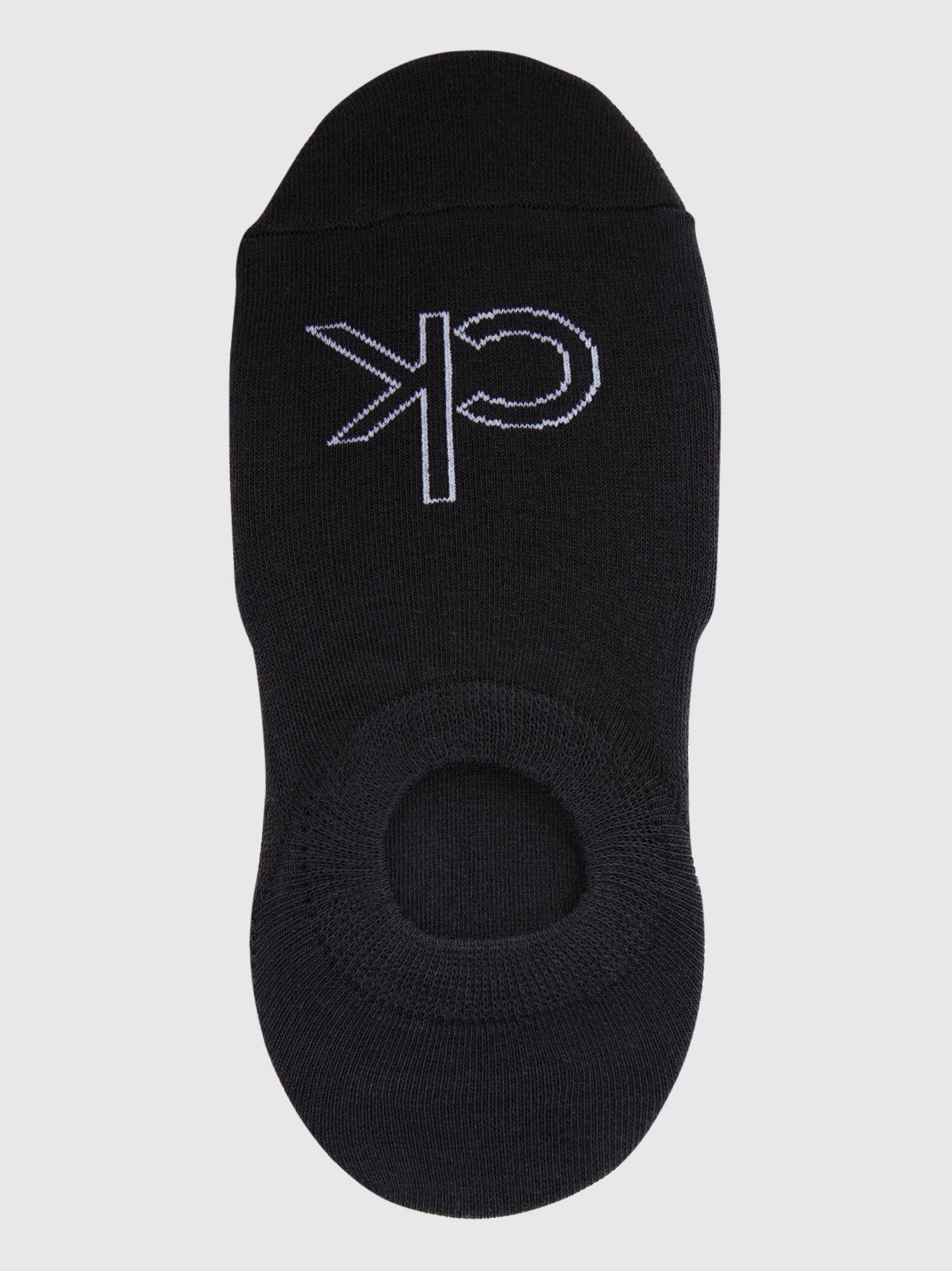 Pack 3 Calcetines Logo Liner Negro Calvin Klein-1