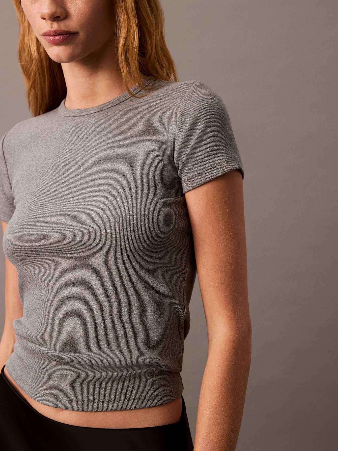 Polera Contour Rib Gris Calvin Klein-3